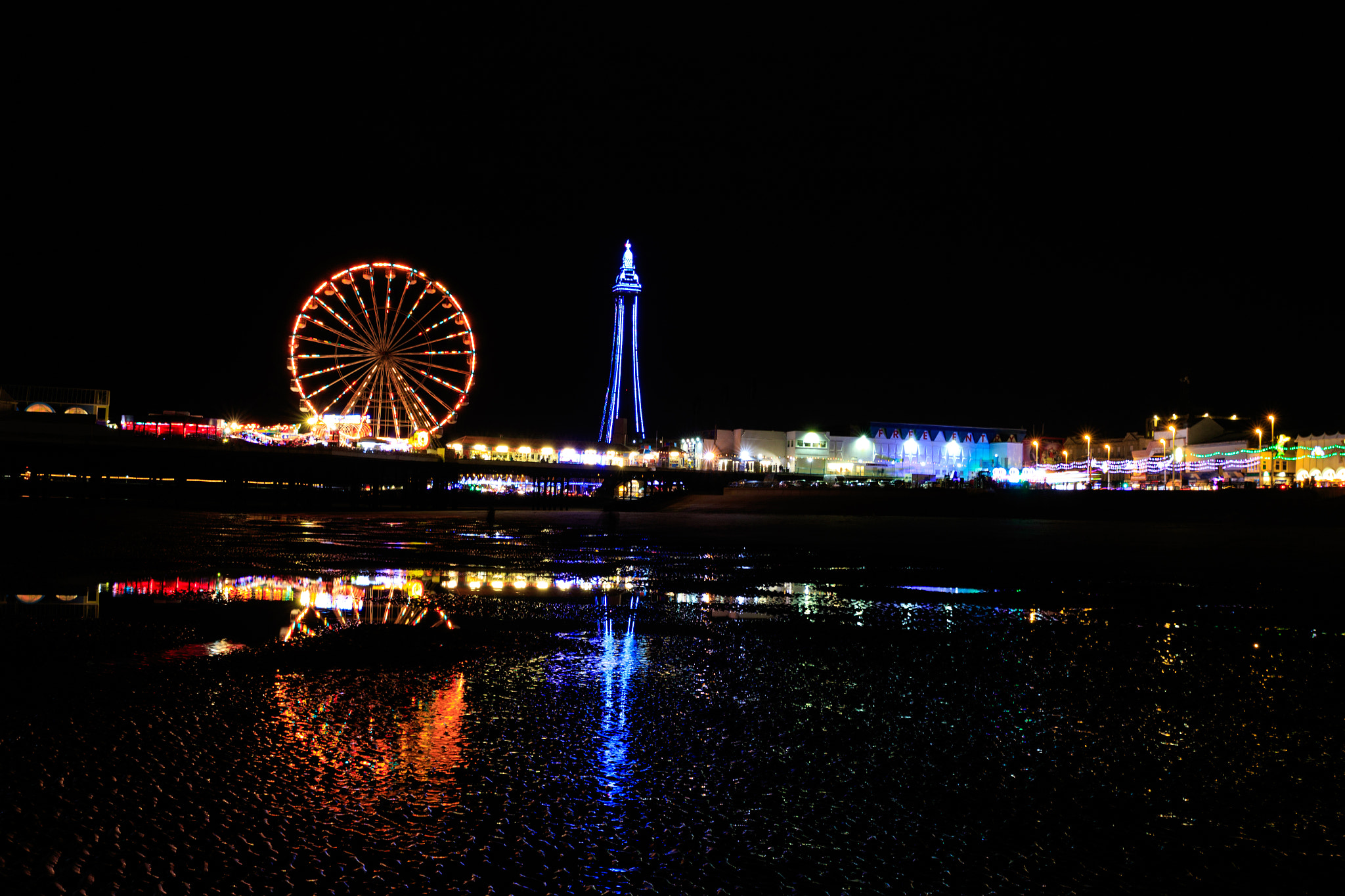 Blackpool at night