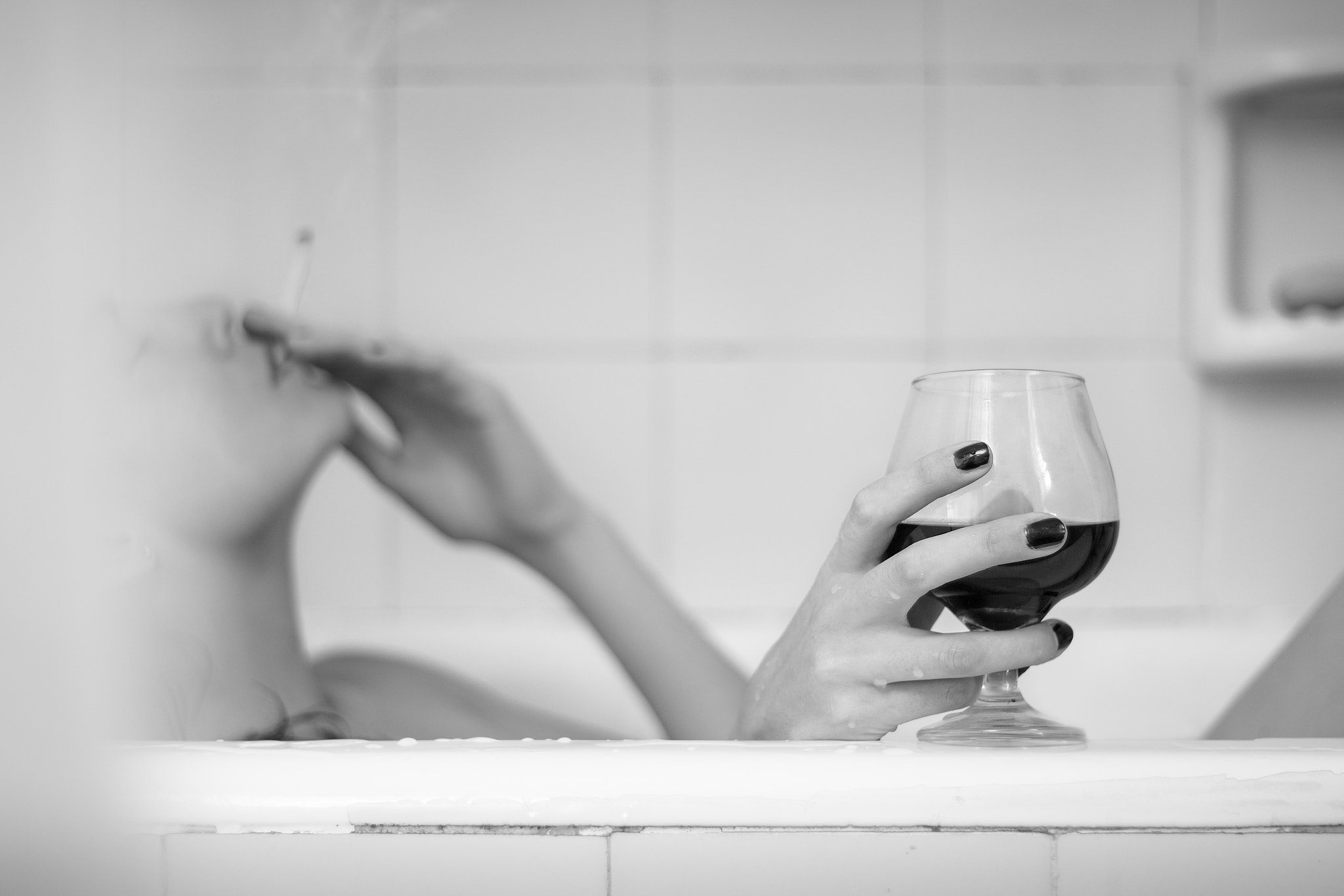 Canon EF 50mm f/1.8 sample photo. Wine & cigarettes. photography