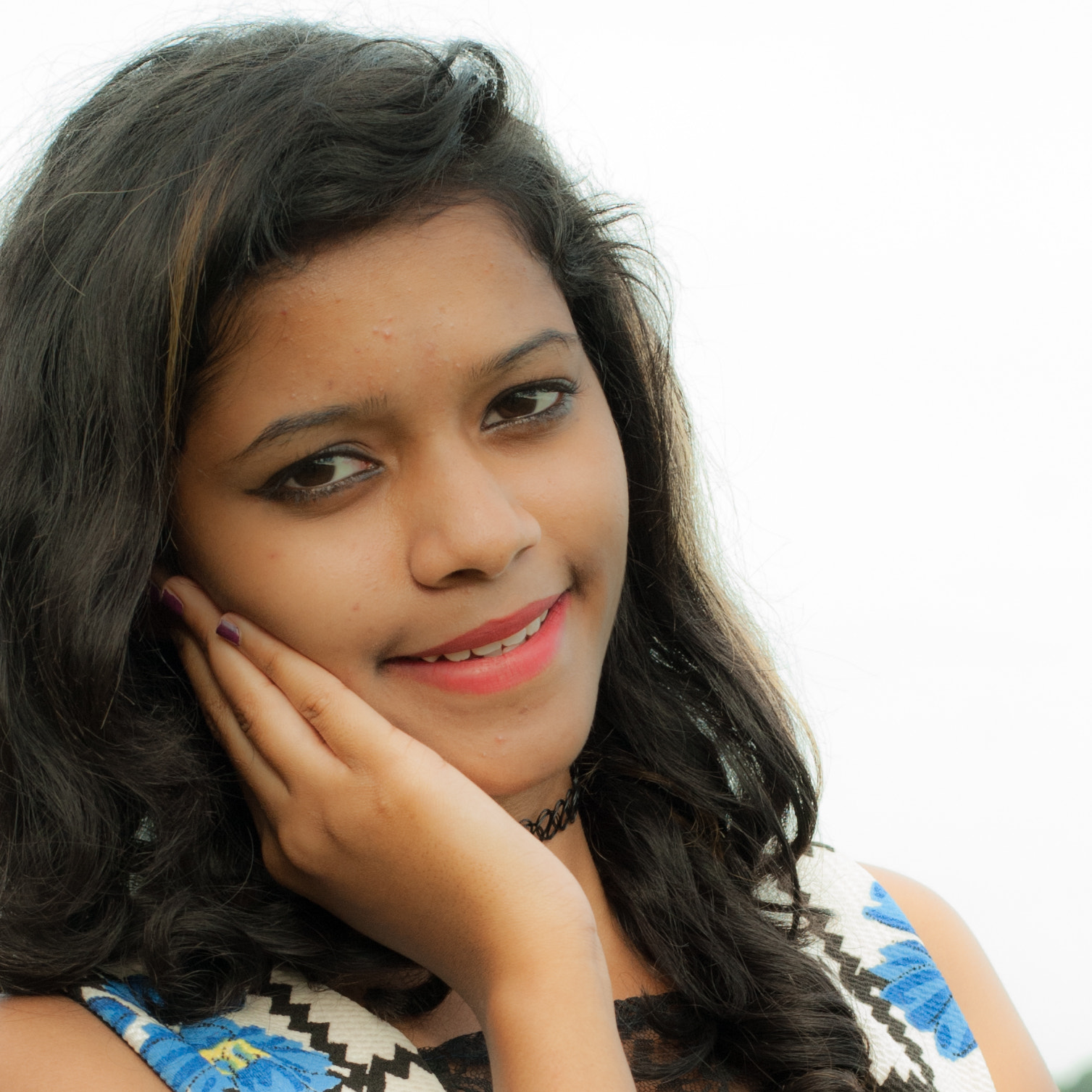 Nikon D200 + Nikon AF-S Nikkor 50mm F1.8G sample photo. Vidhya rudresh, tryign to smile. photography