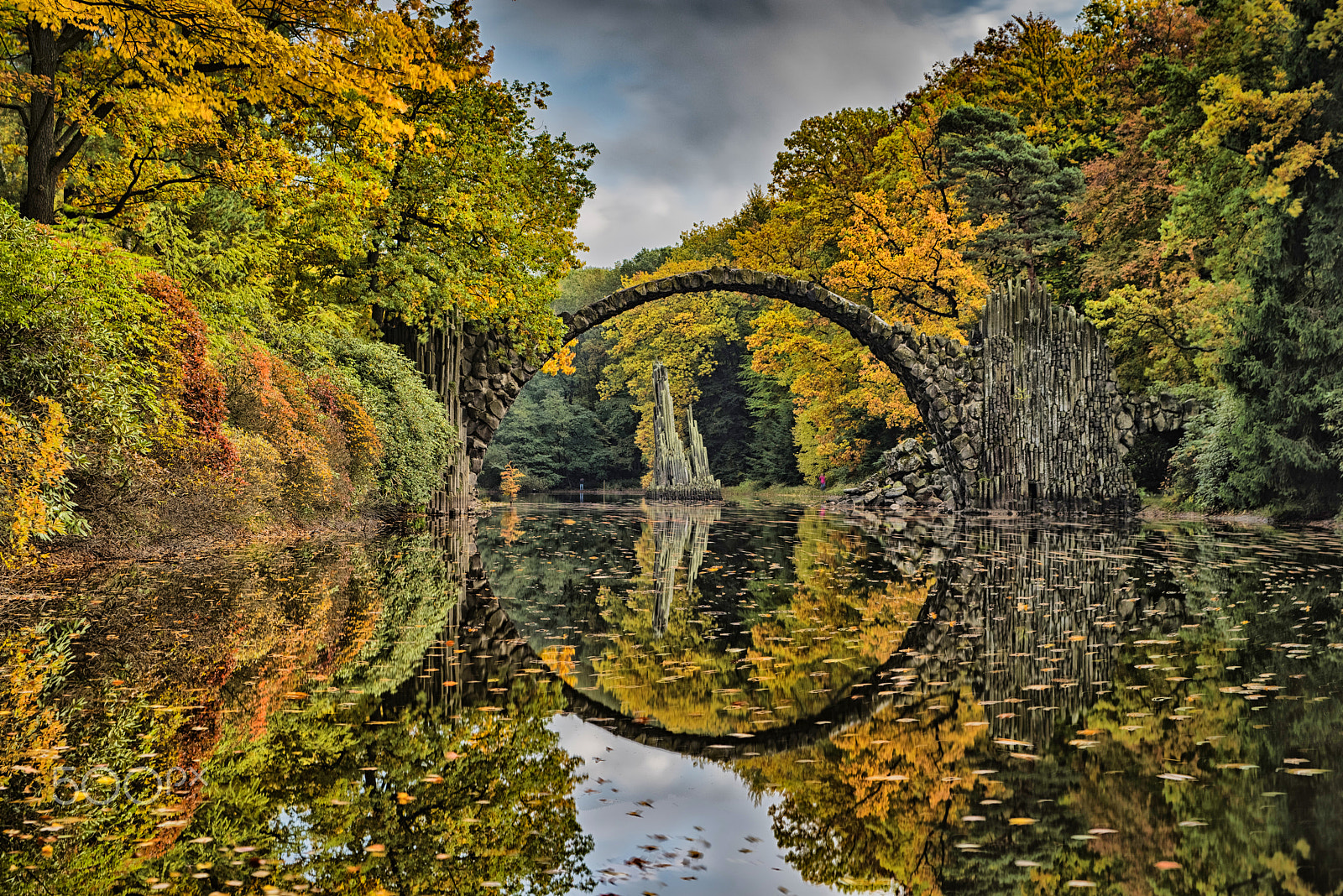 Pentax K-1 + Sigma sample photo. Rakotz bridge - hdr photography