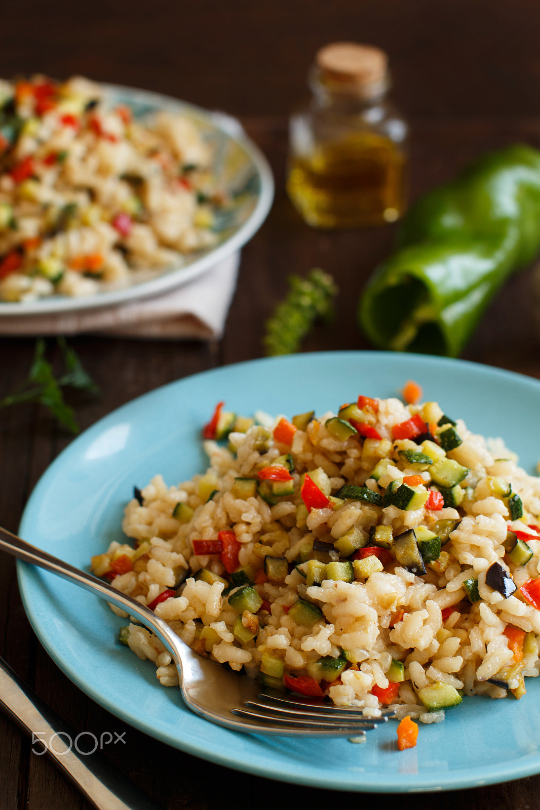 Canon EOS 650D (EOS Rebel T4i / EOS Kiss X6i) + Canon EF 50mm F1.2L USM sample photo. Risotto with vegetables photography