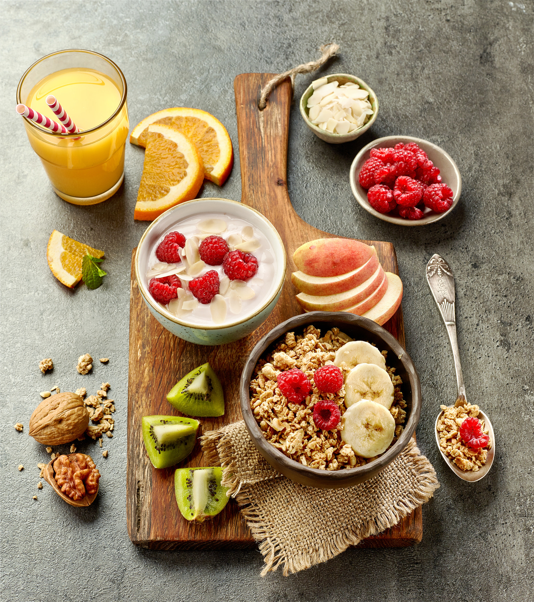 Phase One P65+ sample photo. Healthy breakfast products photography
