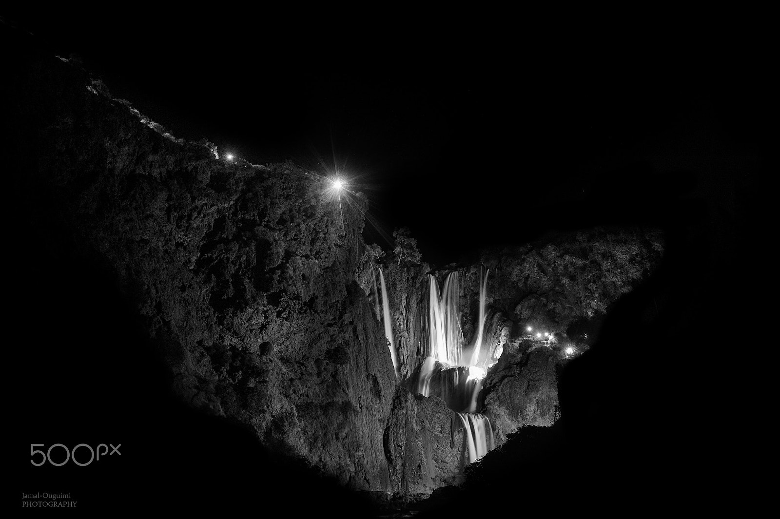 Nikon D700 + Tamron AF 28-75mm F2.8 XR Di LD Aspherical (IF) sample photo. Ouzoud waterfalls at night photography