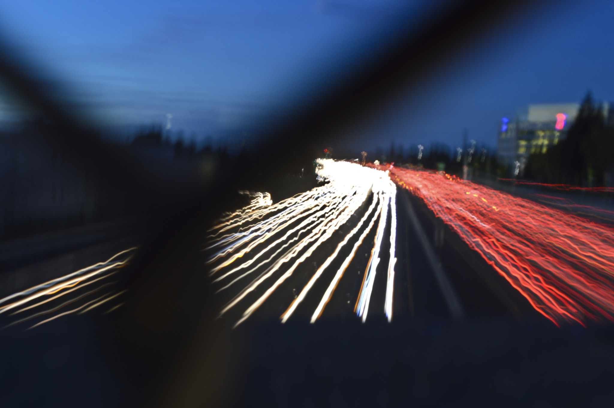 Nikon D3200 + Sigma 10mm F2.8 EX DC HSM Diagonal Fisheye sample photo. Freeway lights photography