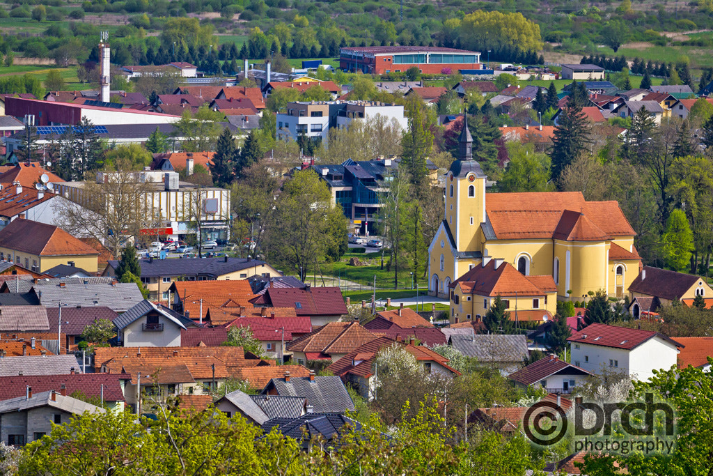 Canon EF 70-300mm F4-5.6L IS USM sample photo. Town of ivanec aerial view photography