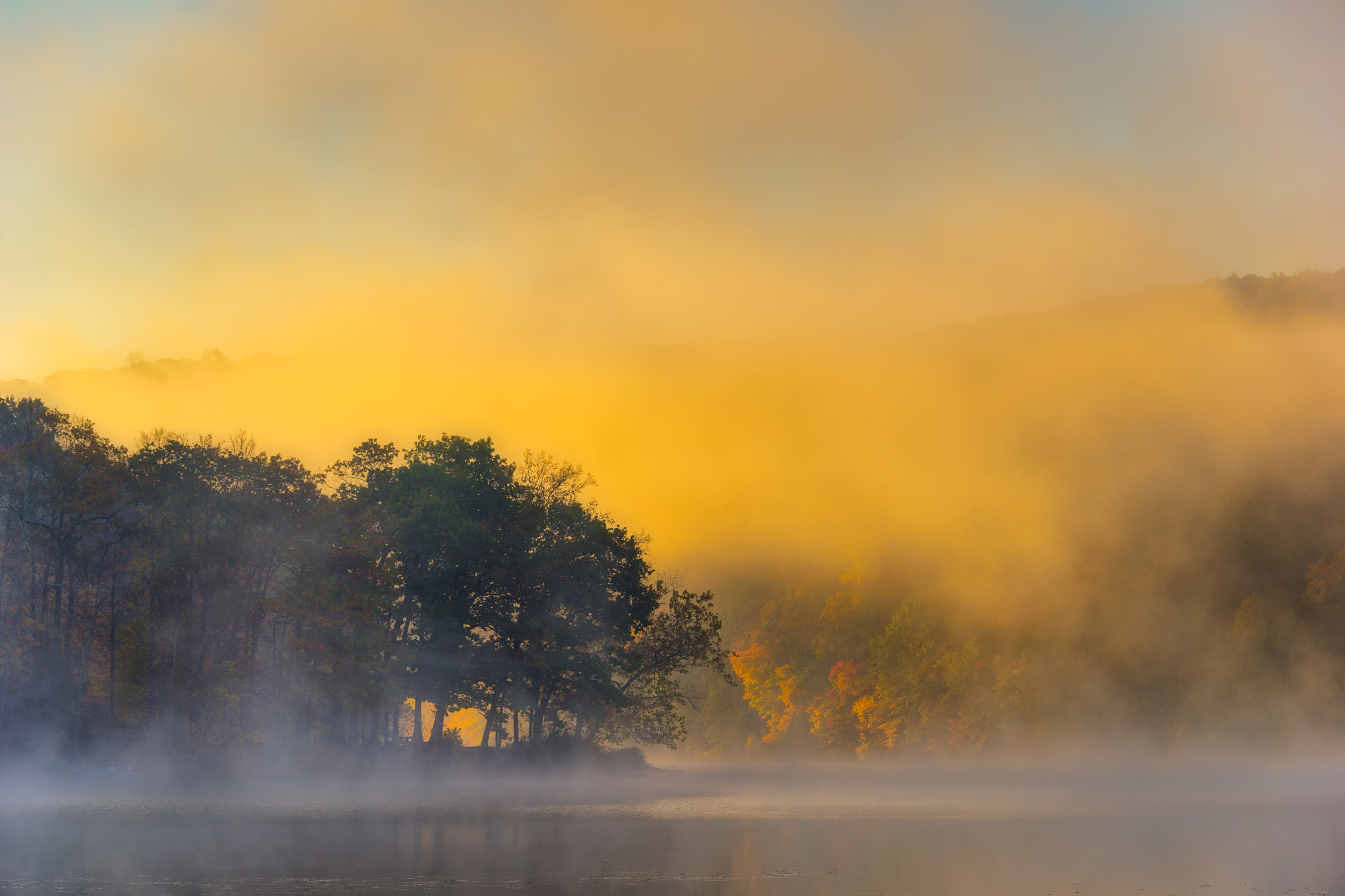 Sony a6000 + Tamron 18-270mm F3.5-6.3 Di II PZD sample photo. Foggy autumn morning photography