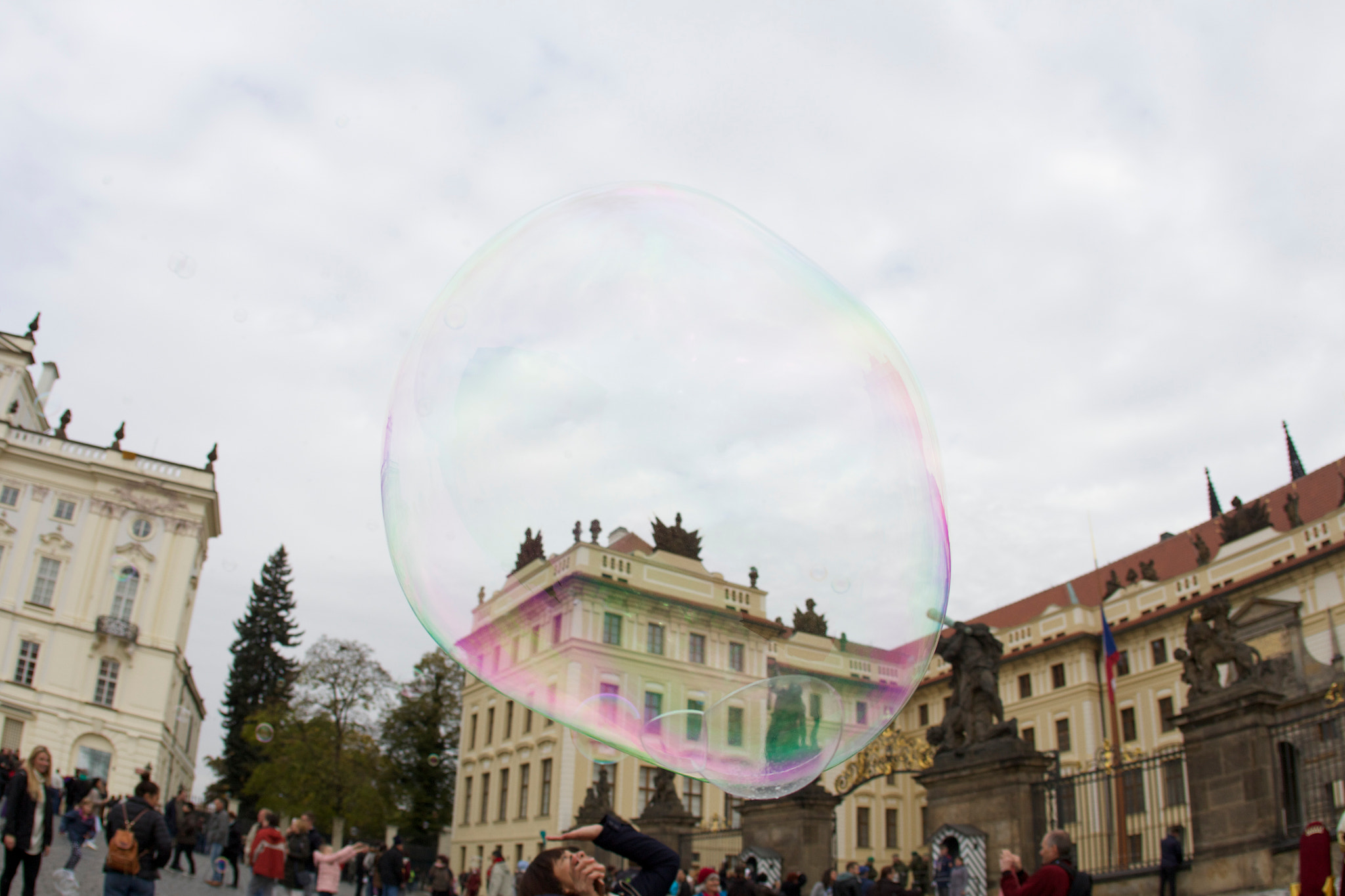 Canon EOS 700D (EOS Rebel T5i / EOS Kiss X7i) + Canon EF 15mm F2.8 Fisheye sample photo. Seen through a bubble photography