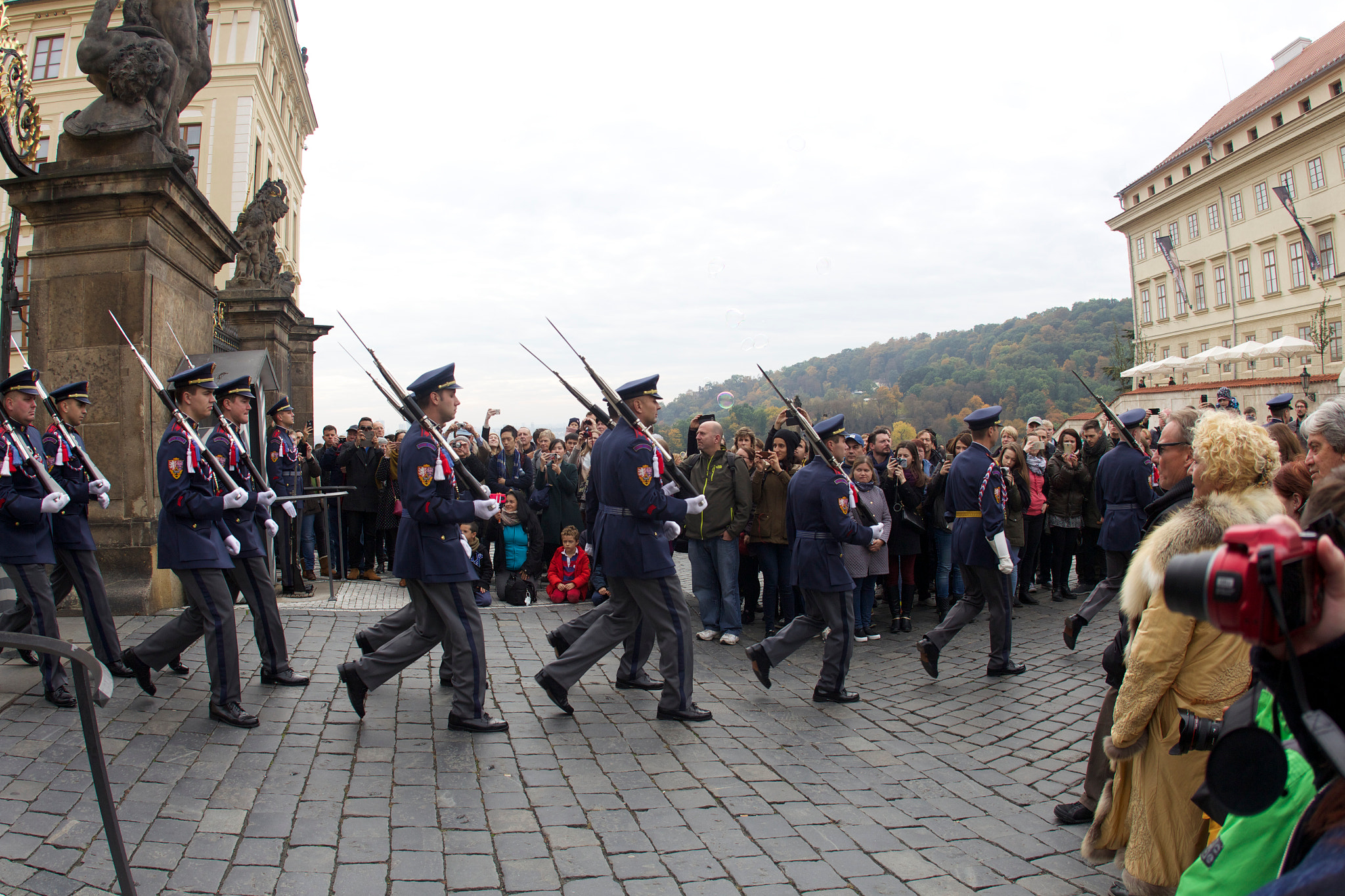 Canon EOS 700D (EOS Rebel T5i / EOS Kiss X7i) + Canon EF 15mm F2.8 Fisheye sample photo. Marching soldiers photography