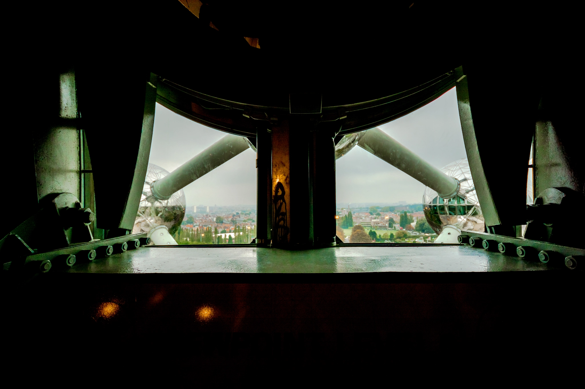 Inside the Atomium, Brussels