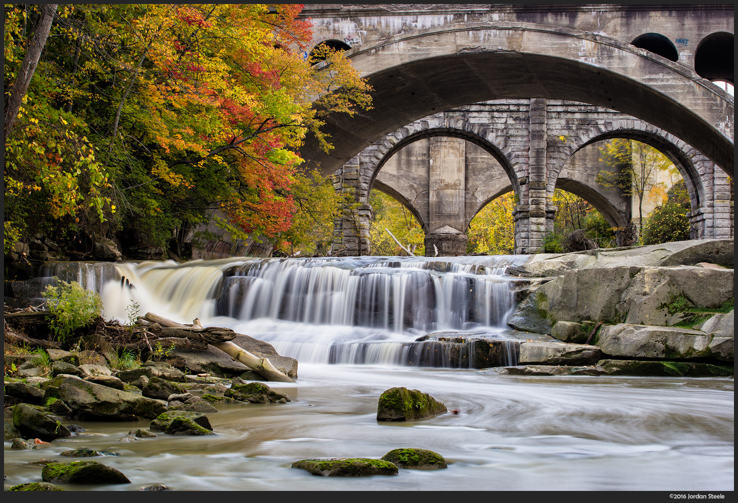 Sony a7 II + Canon EF 70-200mm F4L USM sample photo. Berea falls in autumn photography