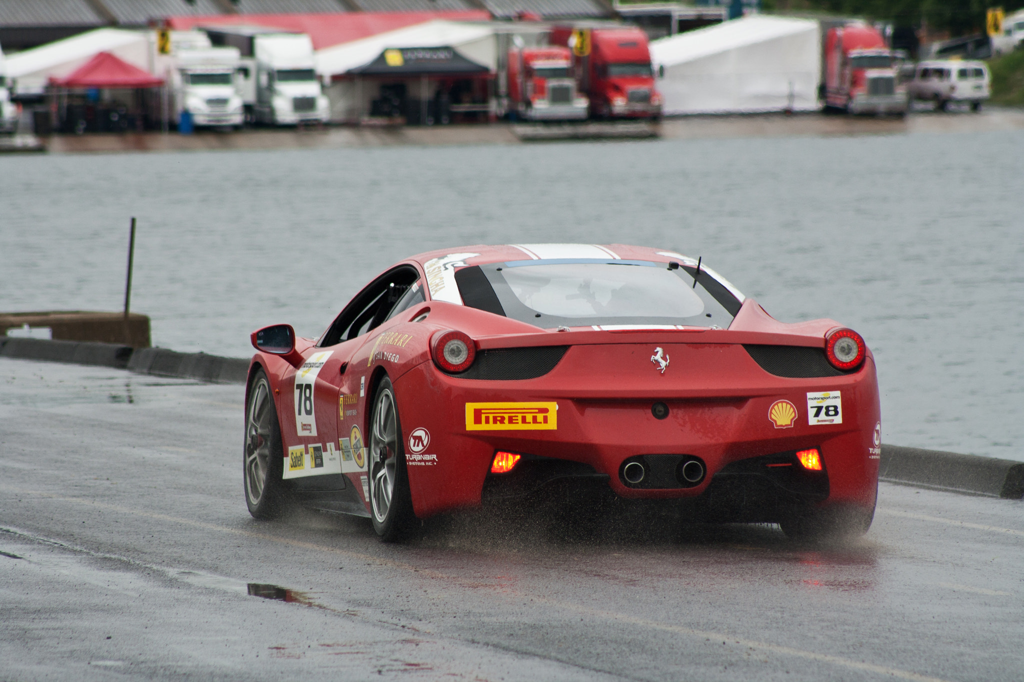 Canon EF 75-300mm f/4-5.6 USM sample photo. Ferrari challenge photography