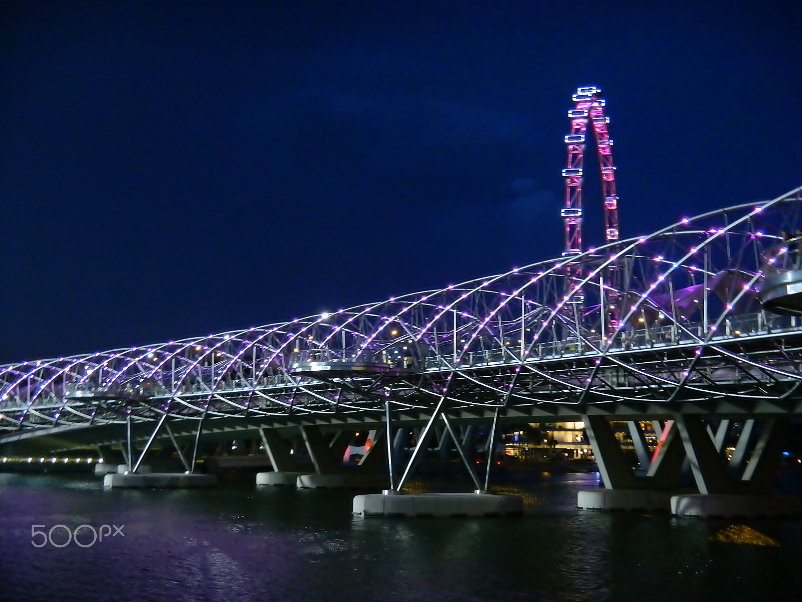 Nikon Coolpix S1200pj sample photo. Shiny bridge, singapore photography