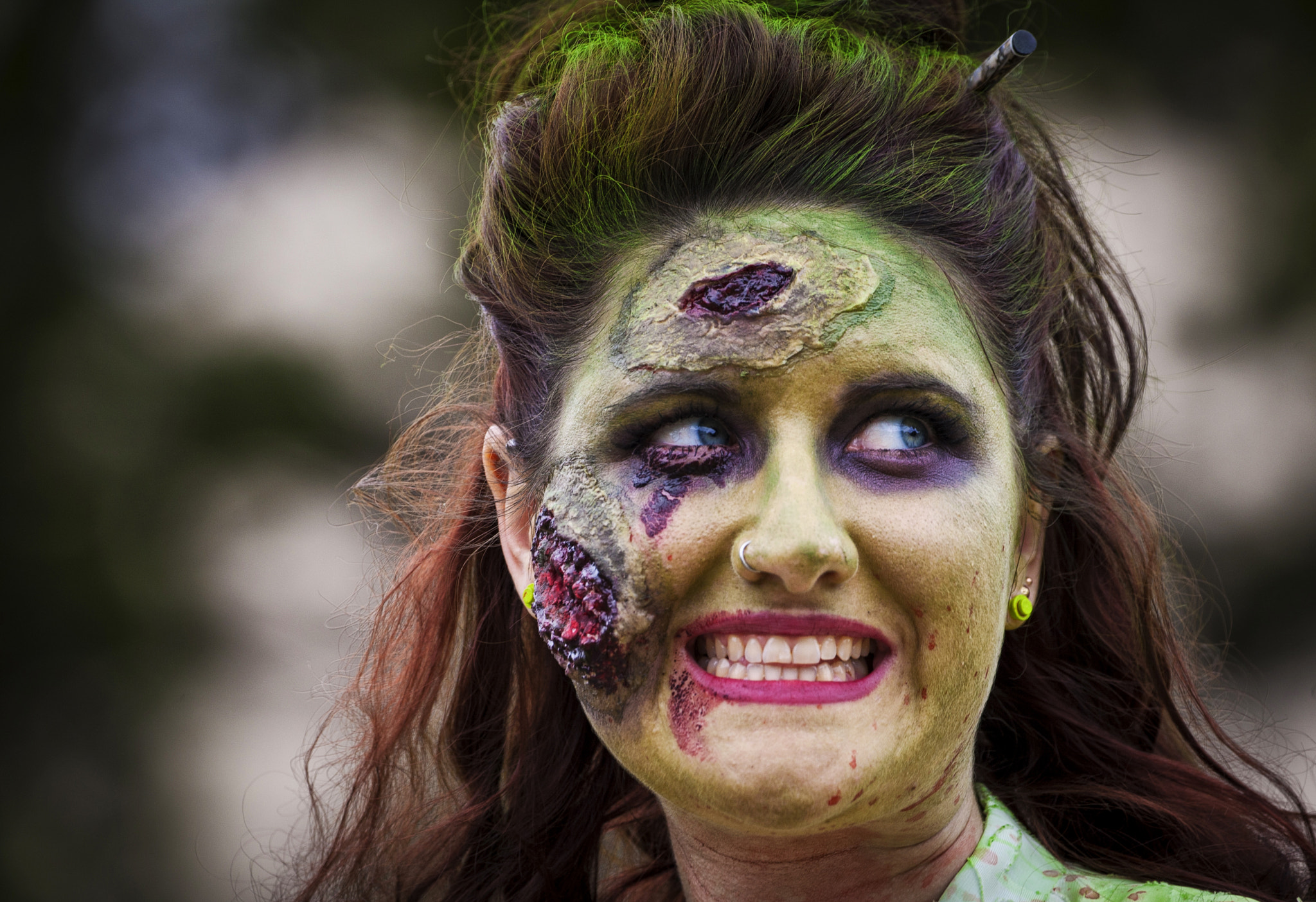 Canon EOS-1D Mark III sample photo. Kimono zombie, brisbane zombie walk photography
