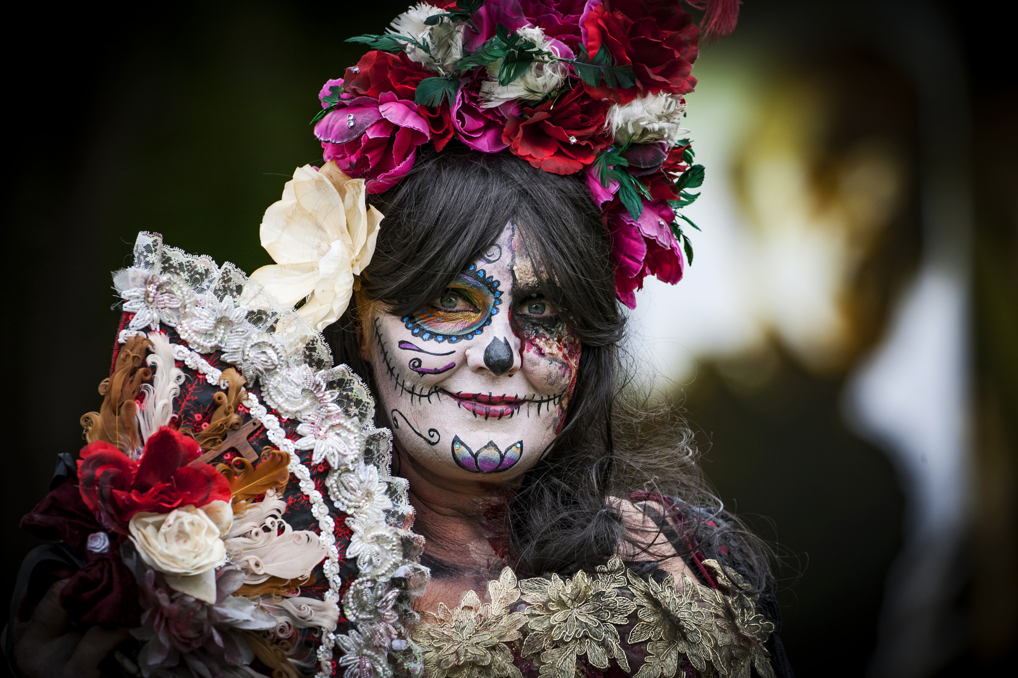 Canon EOS-1D Mark III + Canon EF 100-400mm F4.5-5.6L IS II USM sample photo. Day of the dead, brisbane zombie walk photography