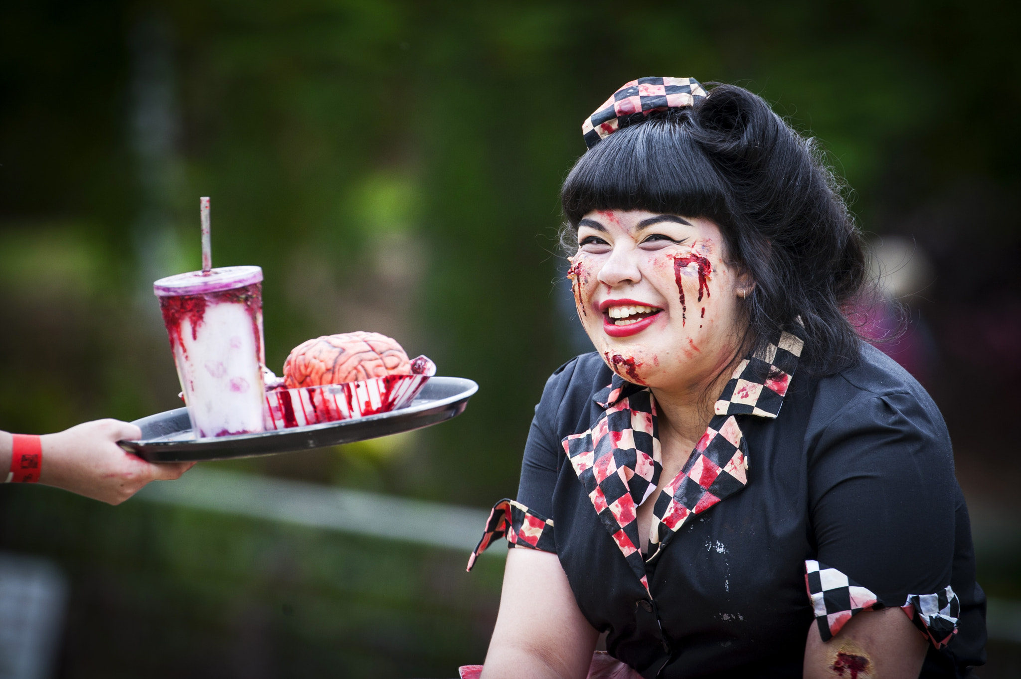 Canon EOS-1D Mark III sample photo. Zombie waitress brisbane zombie walk photography
