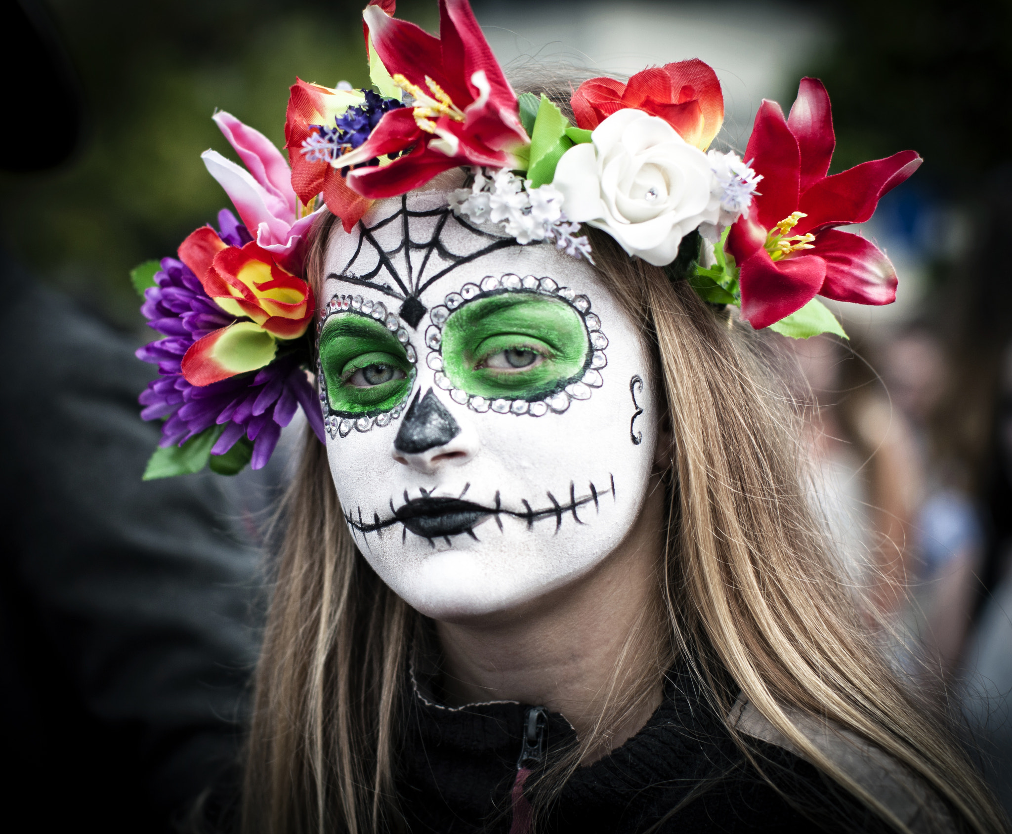 Canon EOS-1D Mark III sample photo. Flower zombie, brisbane zombie walk photography