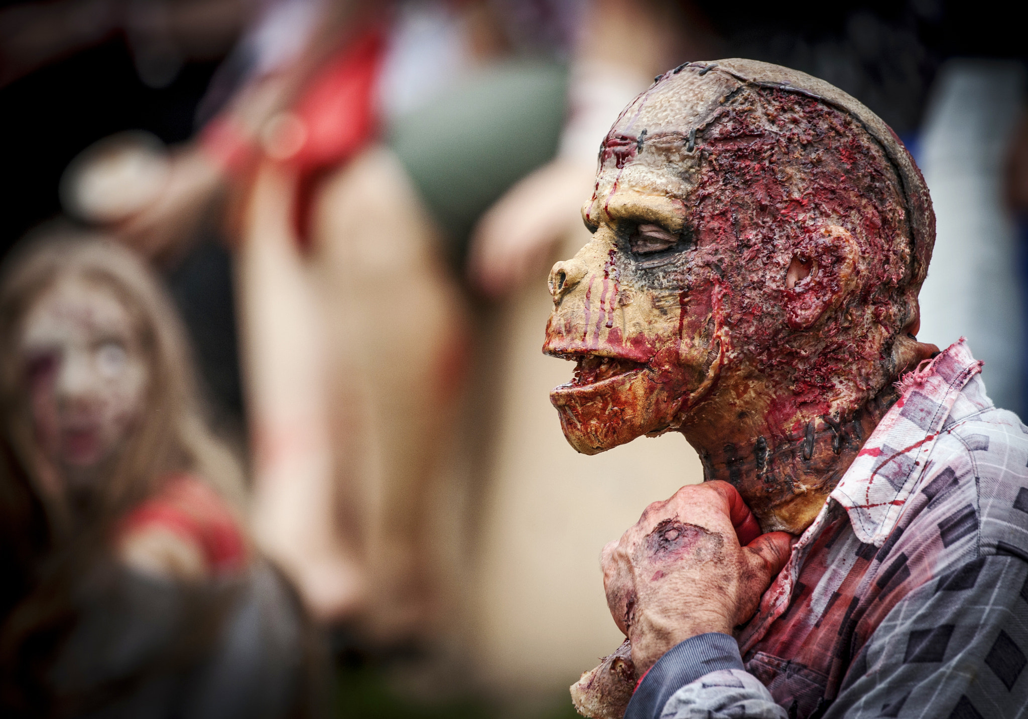 Canon EOS-1D Mark III sample photo. Monkey zombie, brisbane zombie walk photography