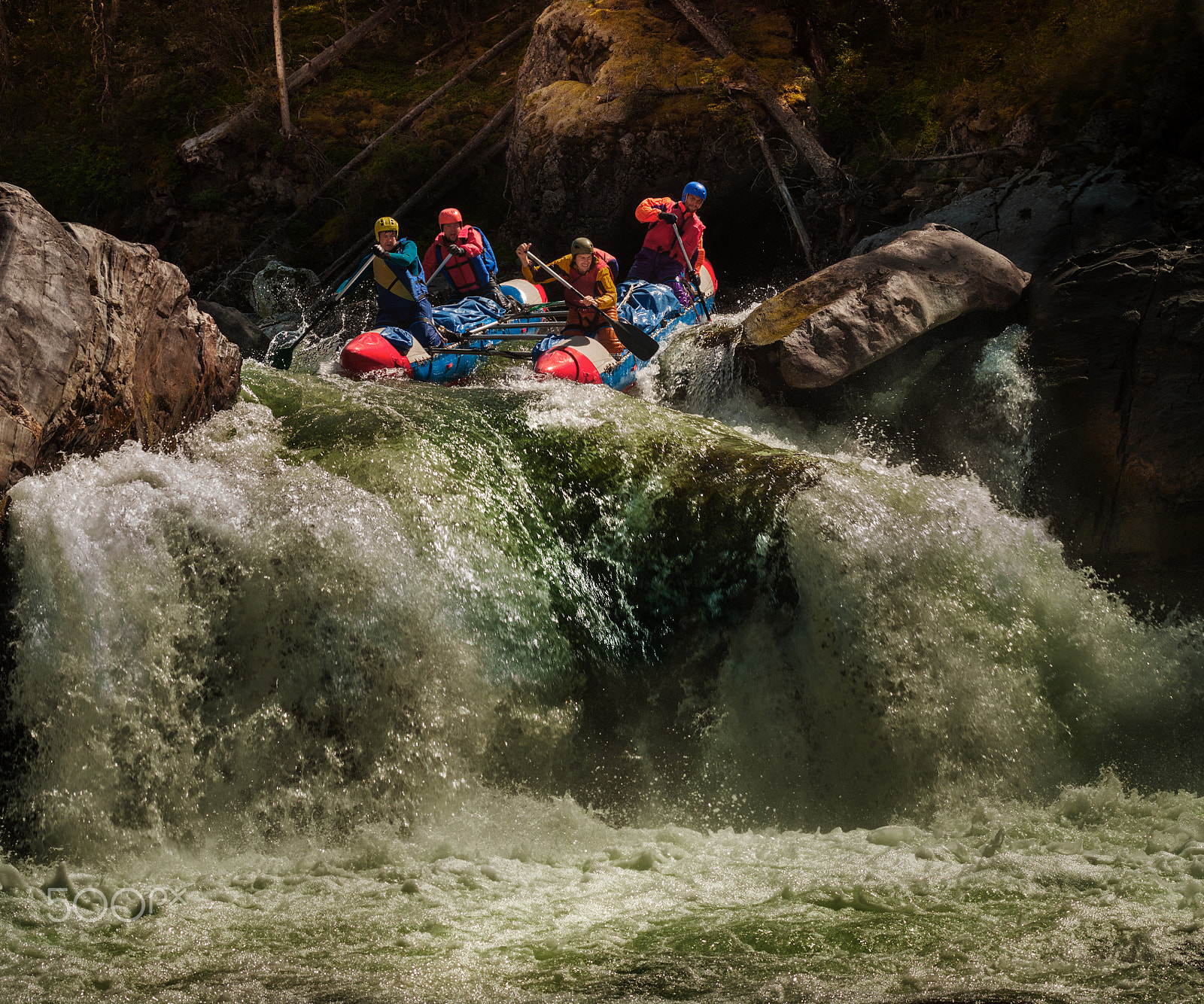 Nikon D200 + Nikon AF-Nikkor 80-200mm F2.8D ED sample photo. White water rafting on chulishman river in russia photography