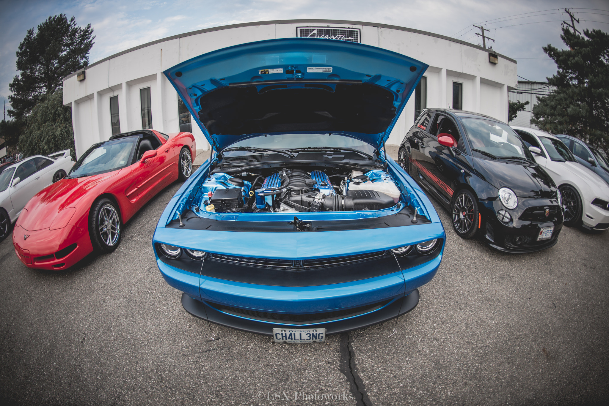 Nikon D800E + Nikon AF Fisheye-Nikkor 16mm F2.8D sample photo. Dodge challenger @ lingenfelter c&c photography