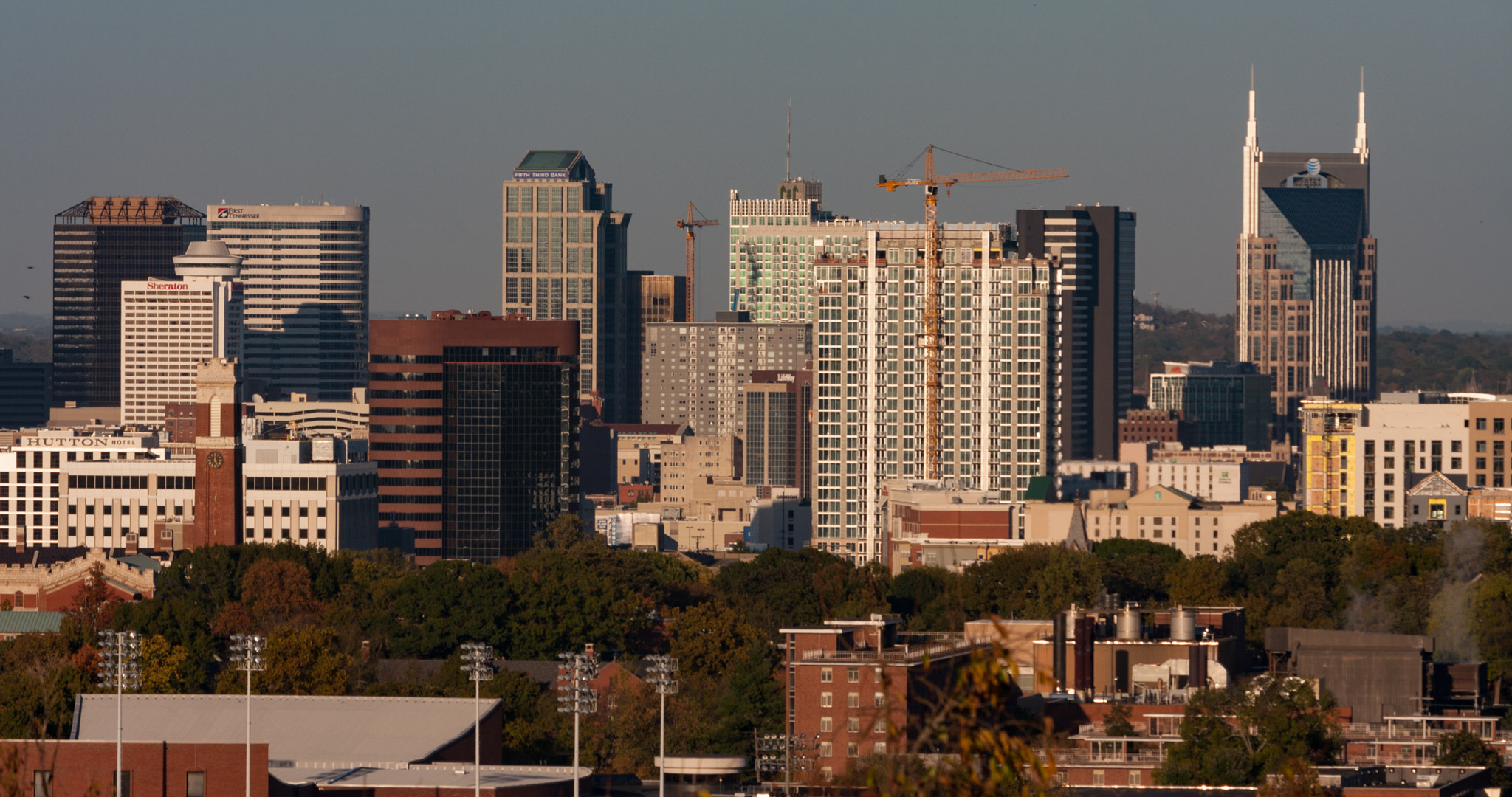 Canon EF-S 55-250mm F4-5.6 IS STM sample photo. Nashville skyline photography