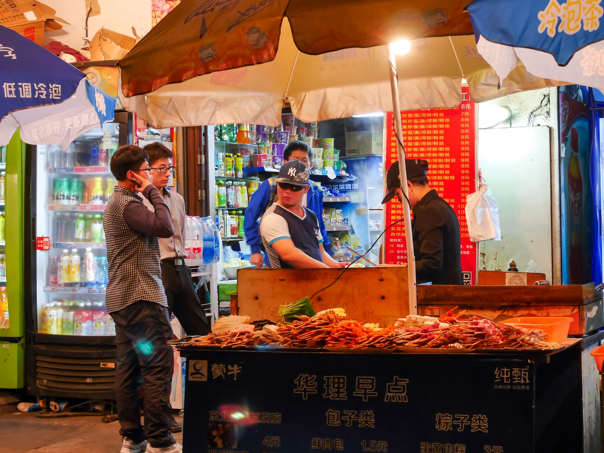 Panasonic Lumix DMC-GF8 sample photo. A barbecue stall photography