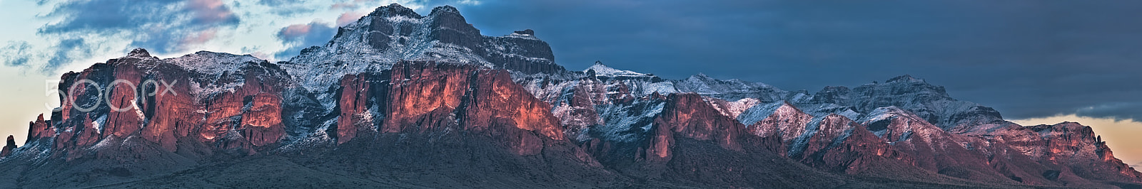 Canon EOS-1Ds Mark II sample photo. Snow covered superstitions photography