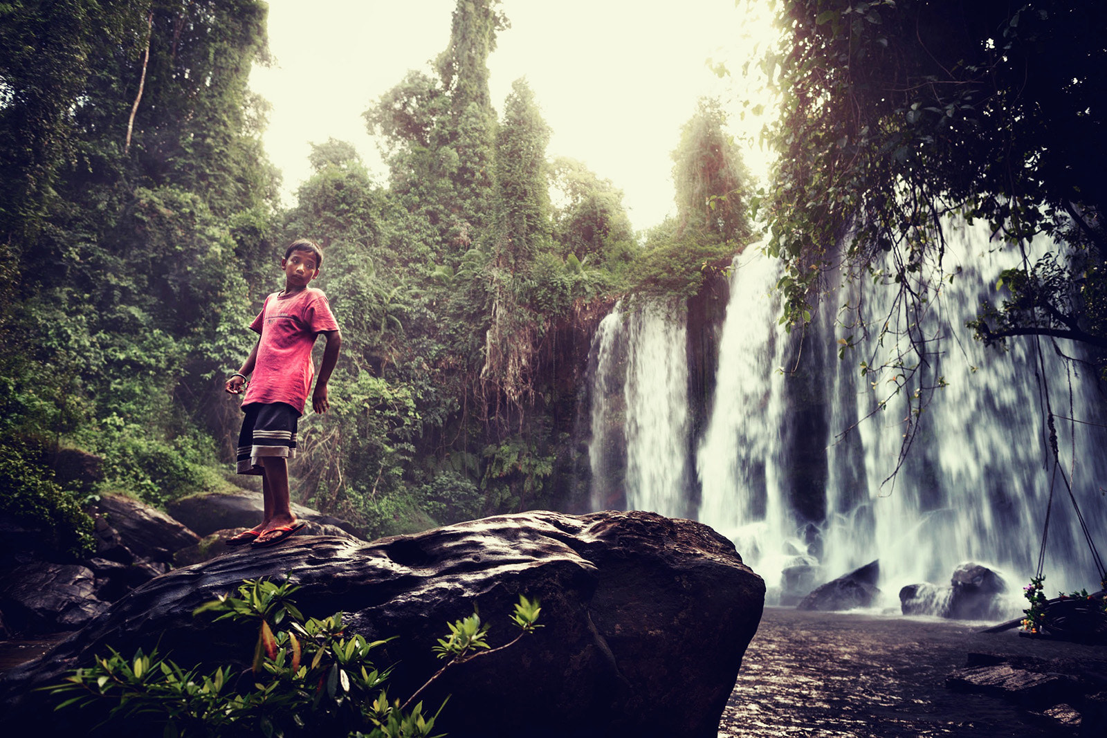 Nikon D810 + Nikon AF-S Nikkor 24mm F1.4G ED sample photo. The phnom kulen waterfall photography