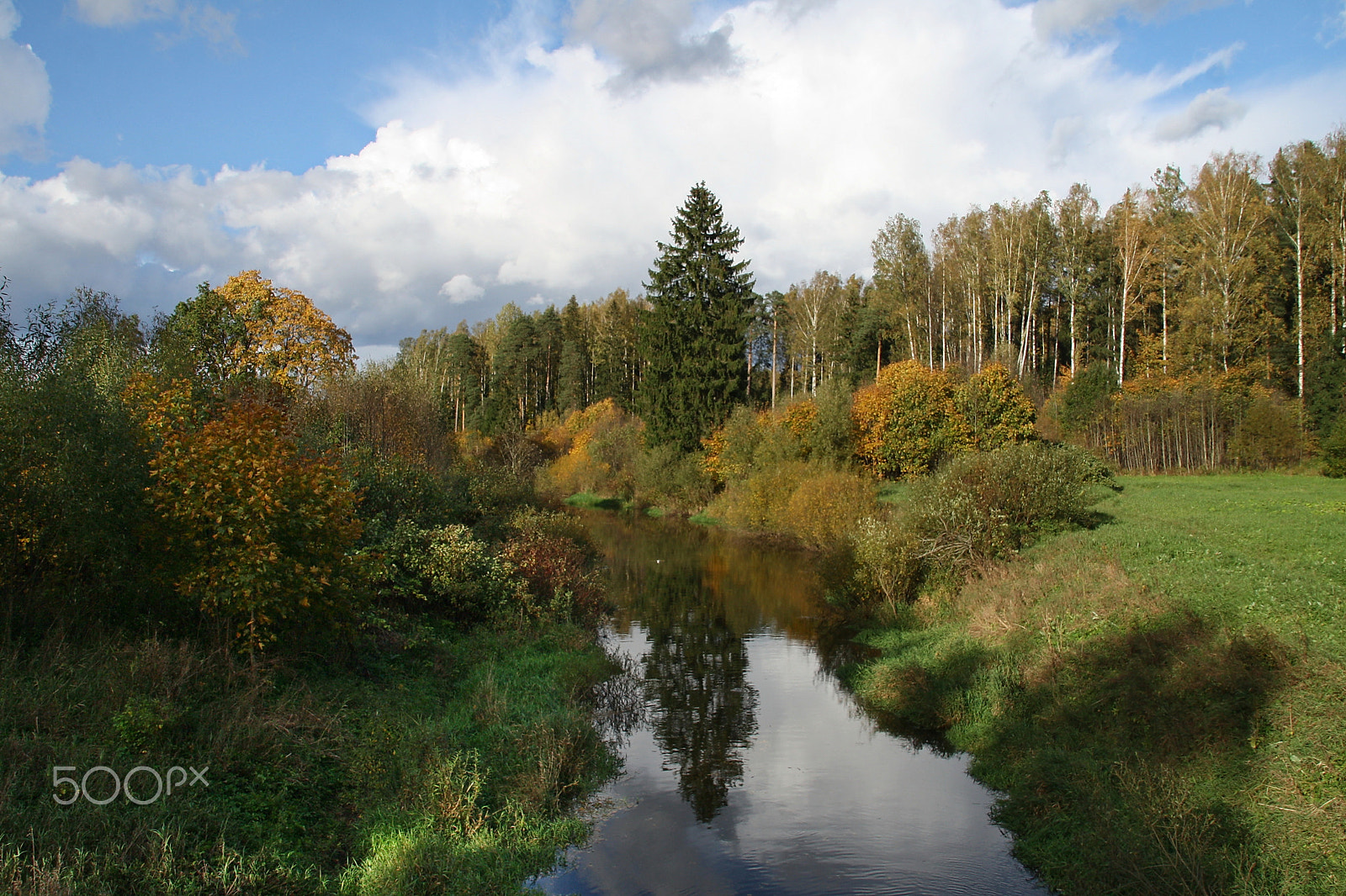 Canon EOS 1000D (EOS Digital Rebel XS / EOS Kiss F) sample photo. River in the autumn landscape photography