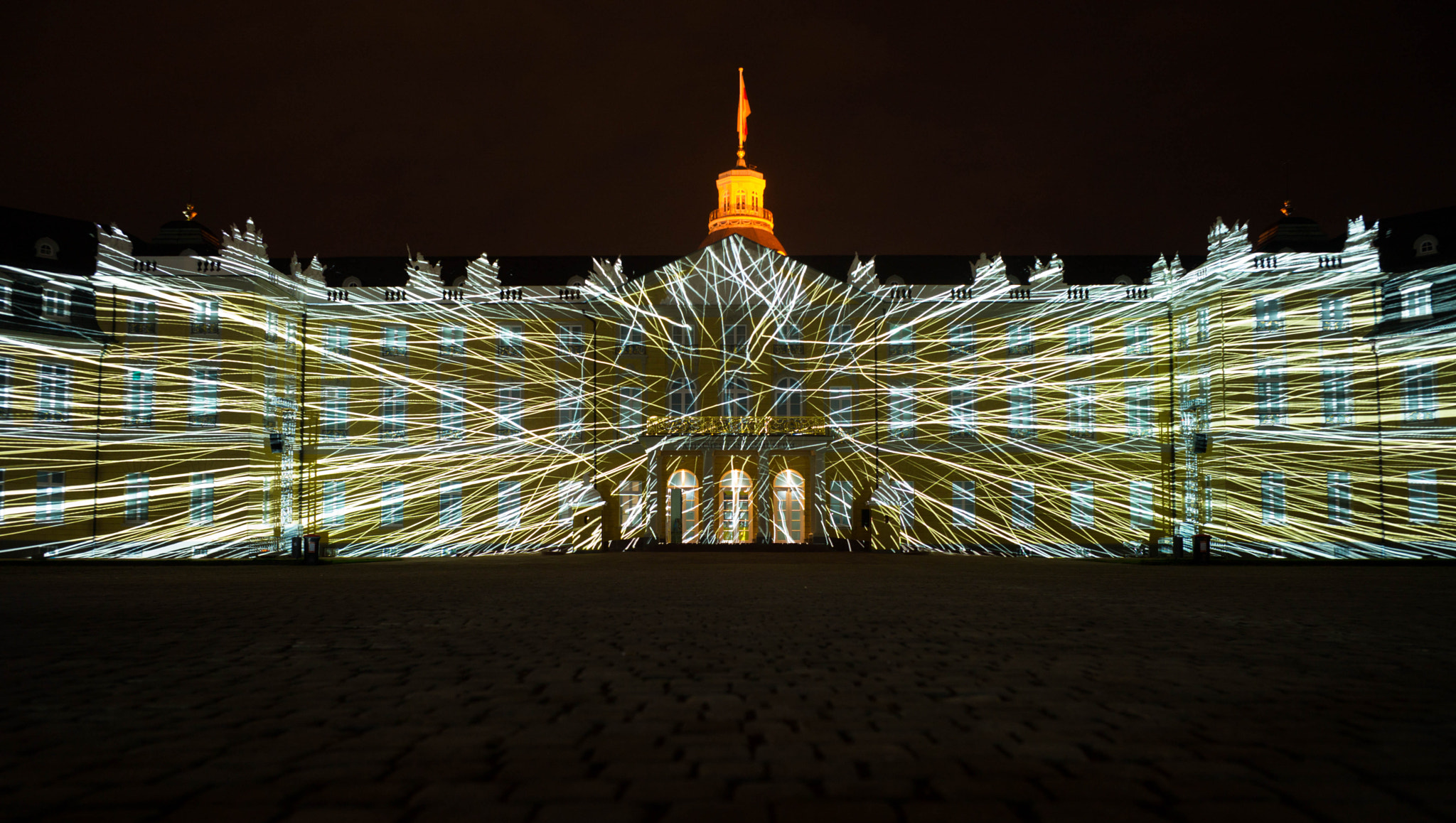 Leica Elmarit-M 28mm F2.8 ASPH sample photo. Laser show on the karlsruhe castle photography