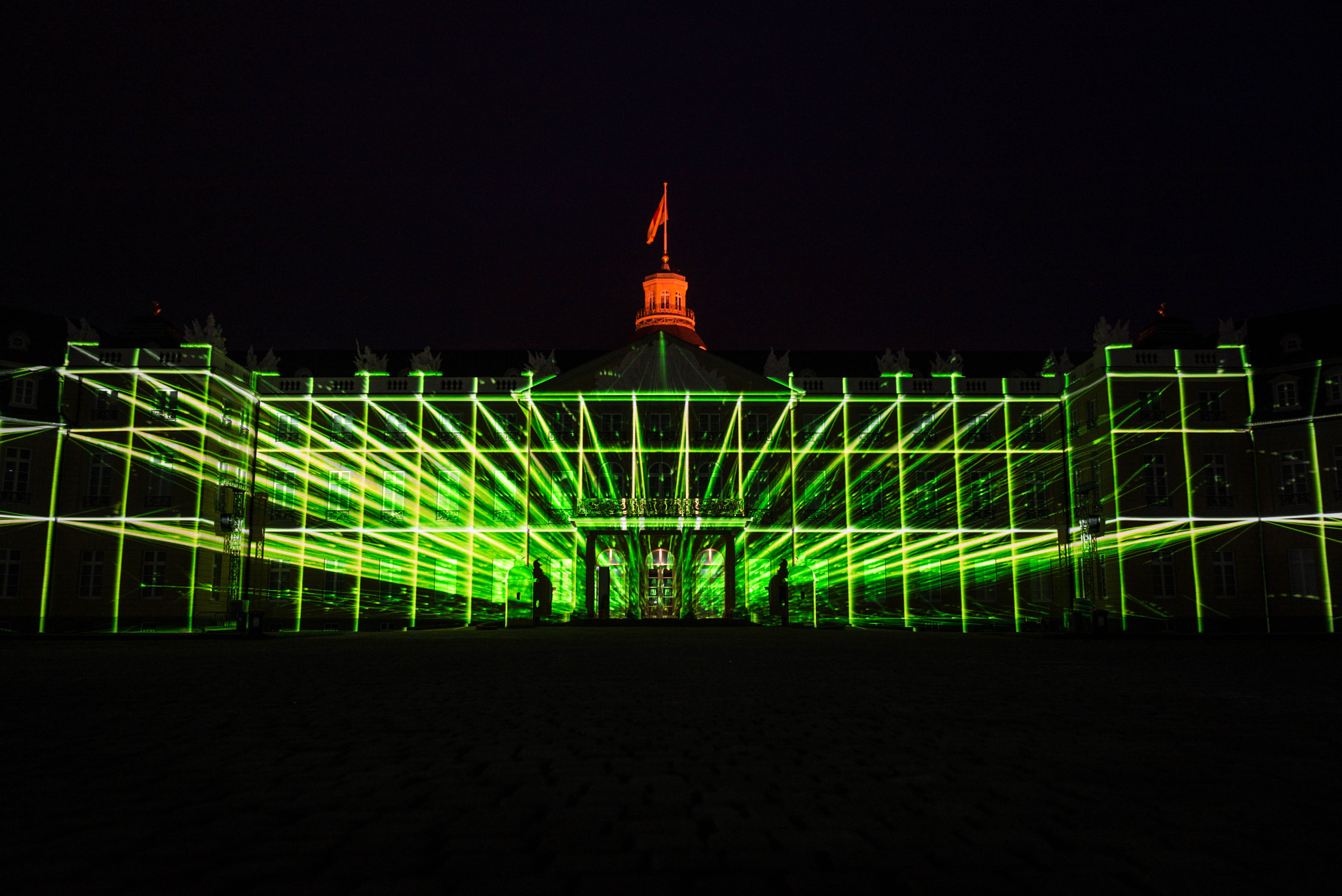 Leica Elmarit-M 28mm F2.8 ASPH sample photo. Laser show on the karlsruhe castle photography