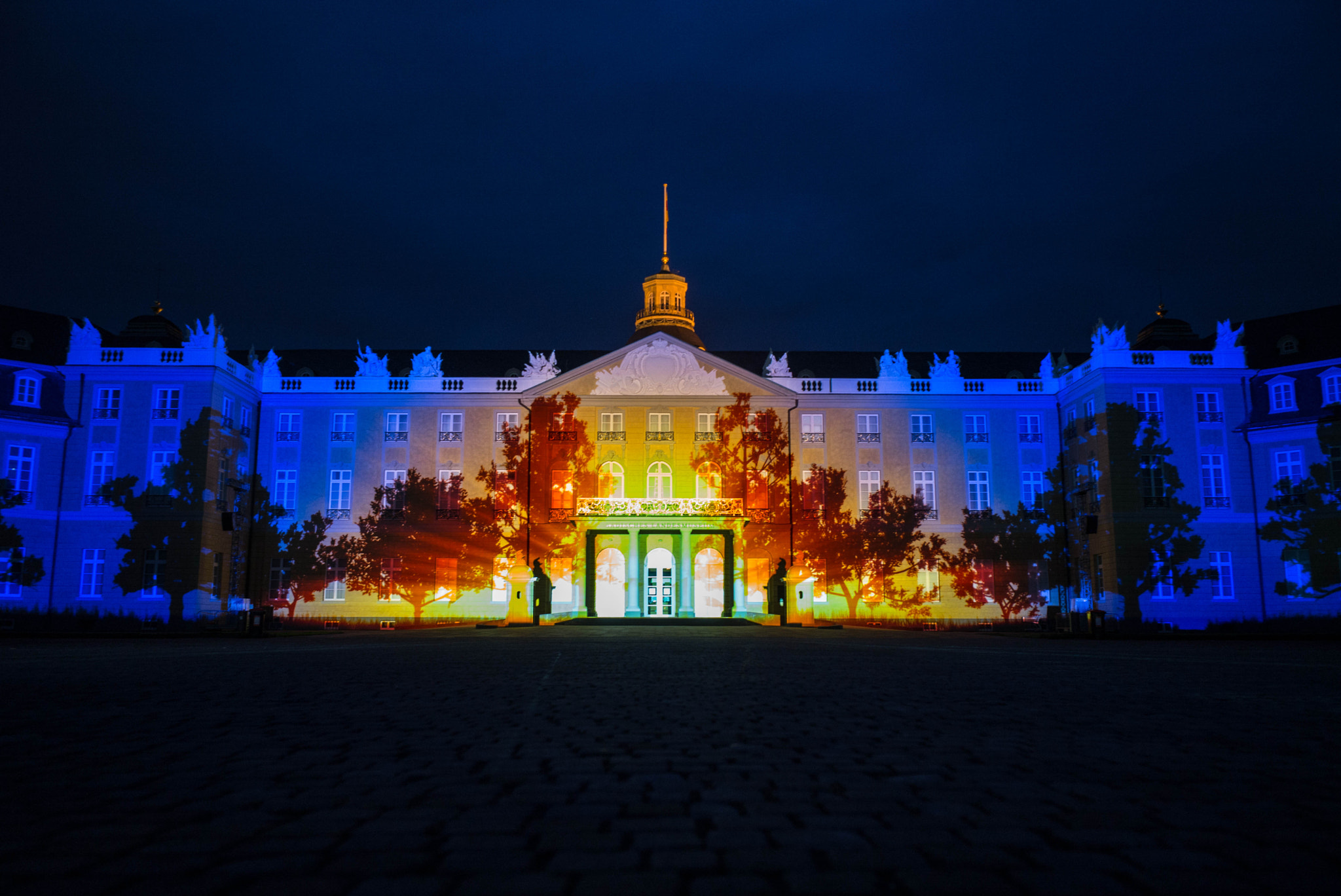 Leica Elmarit-M 28mm F2.8 ASPH sample photo. Laser show on the karlsruhe castle photography