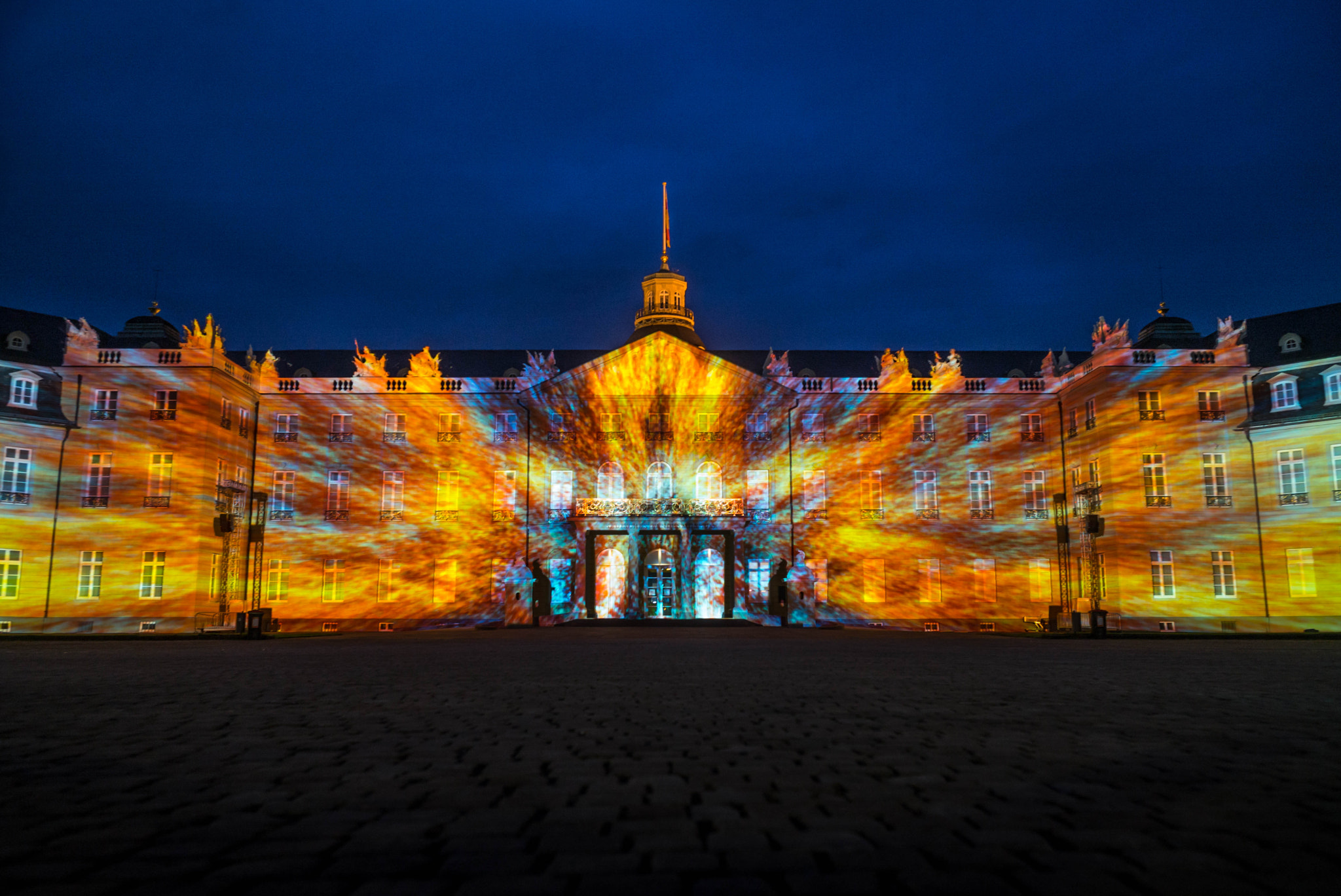 Leica Elmarit-M 28mm F2.8 ASPH sample photo. Laser show on the karlsruhe castle photography