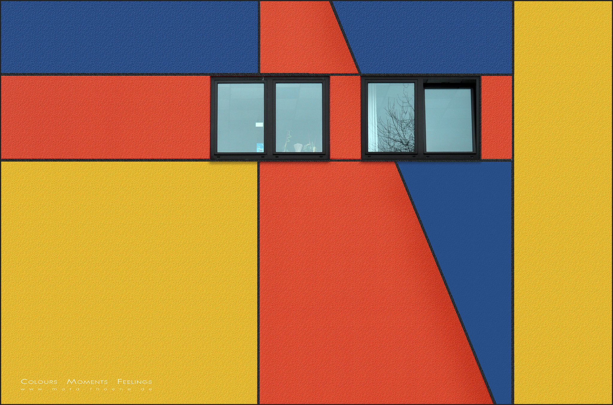 Nikon D5000 sample photo. Building front à la mondrian photography
