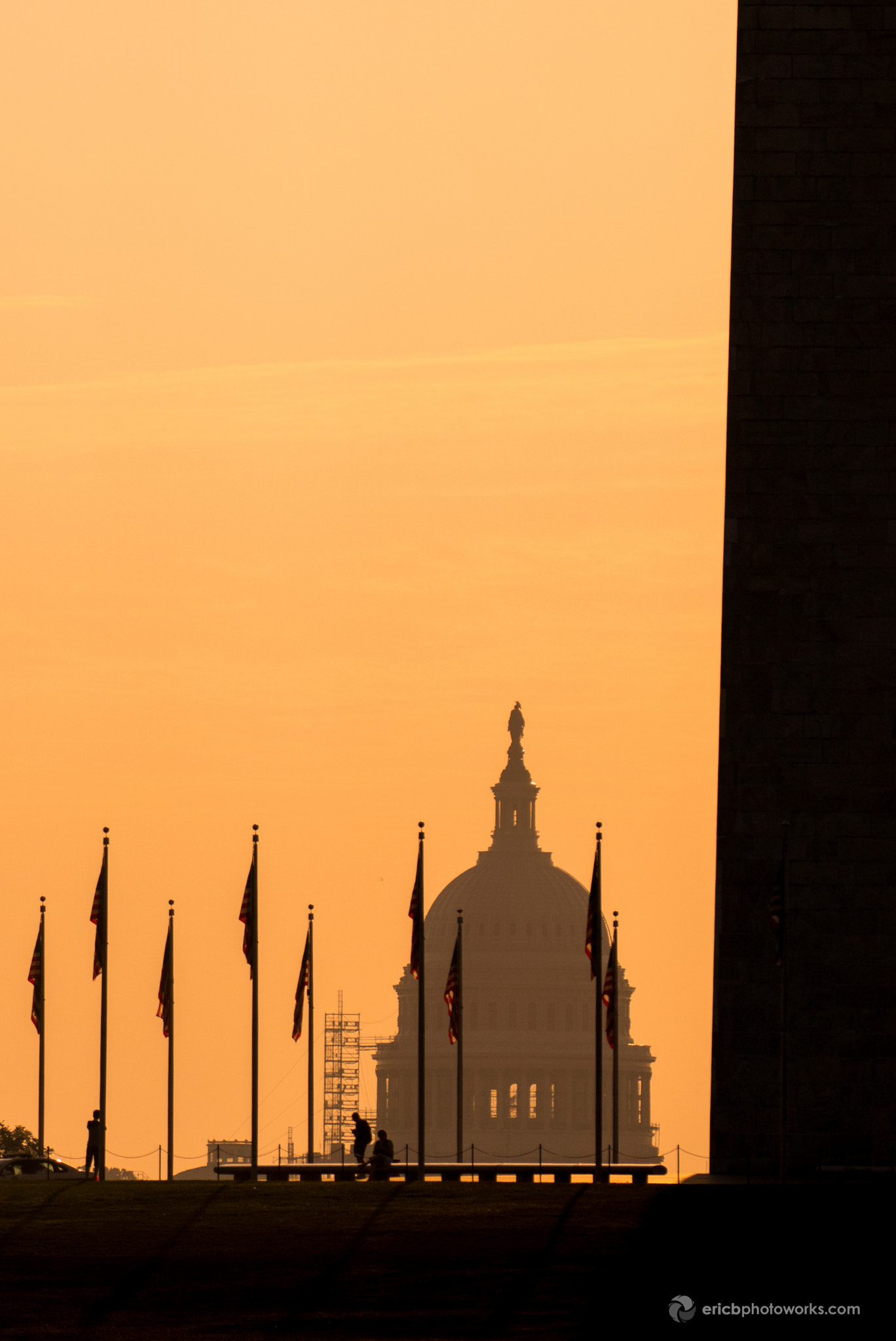 Sony a6300 + Sony FE 70-200mm F4 G OSS sample photo. Capitol building and washington monument photography