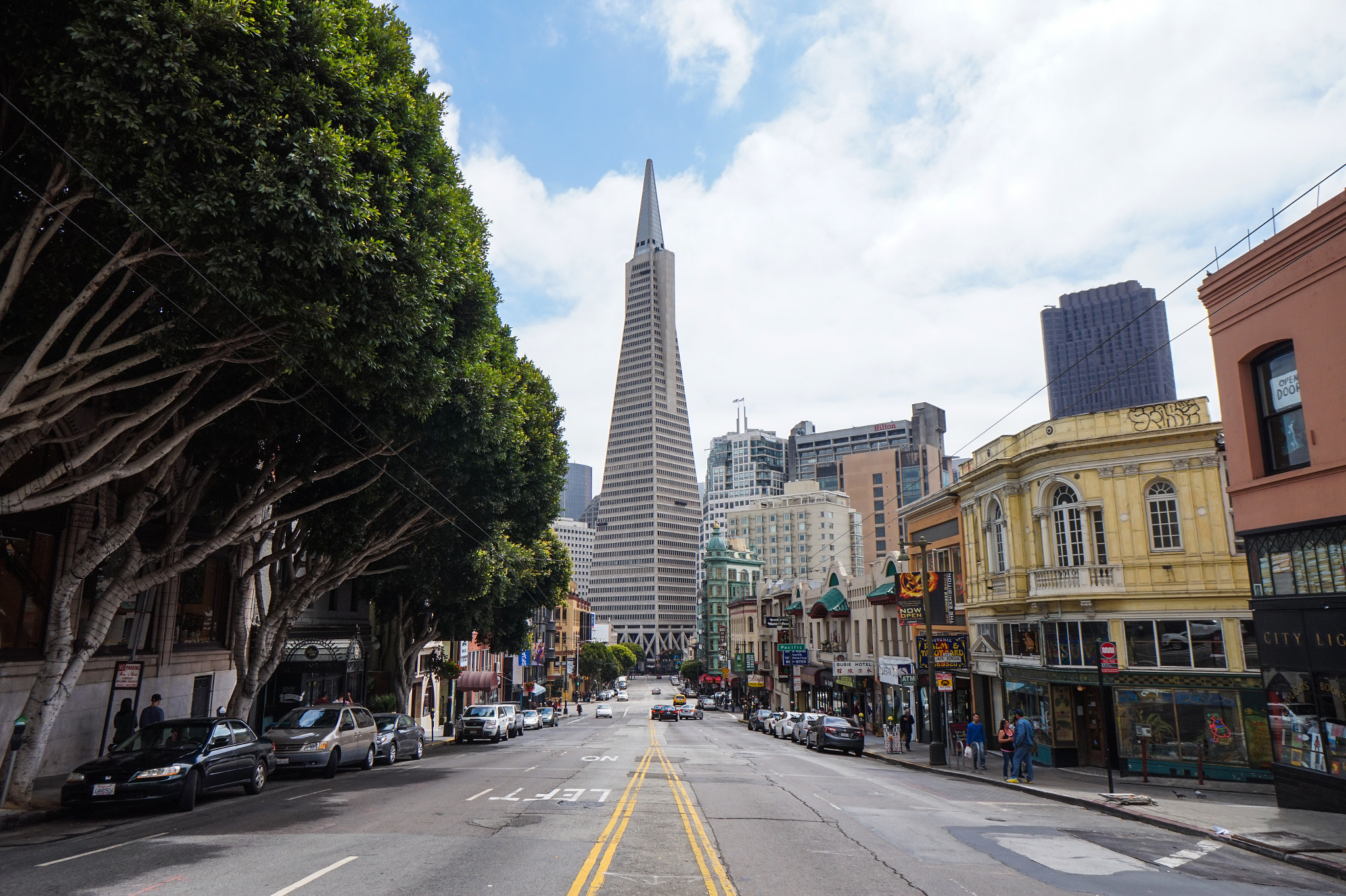 Sony Alpha a5000 (ILCE 5000) + Sony E 16mm F2.8 sample photo. View of transamerica pyramid photography