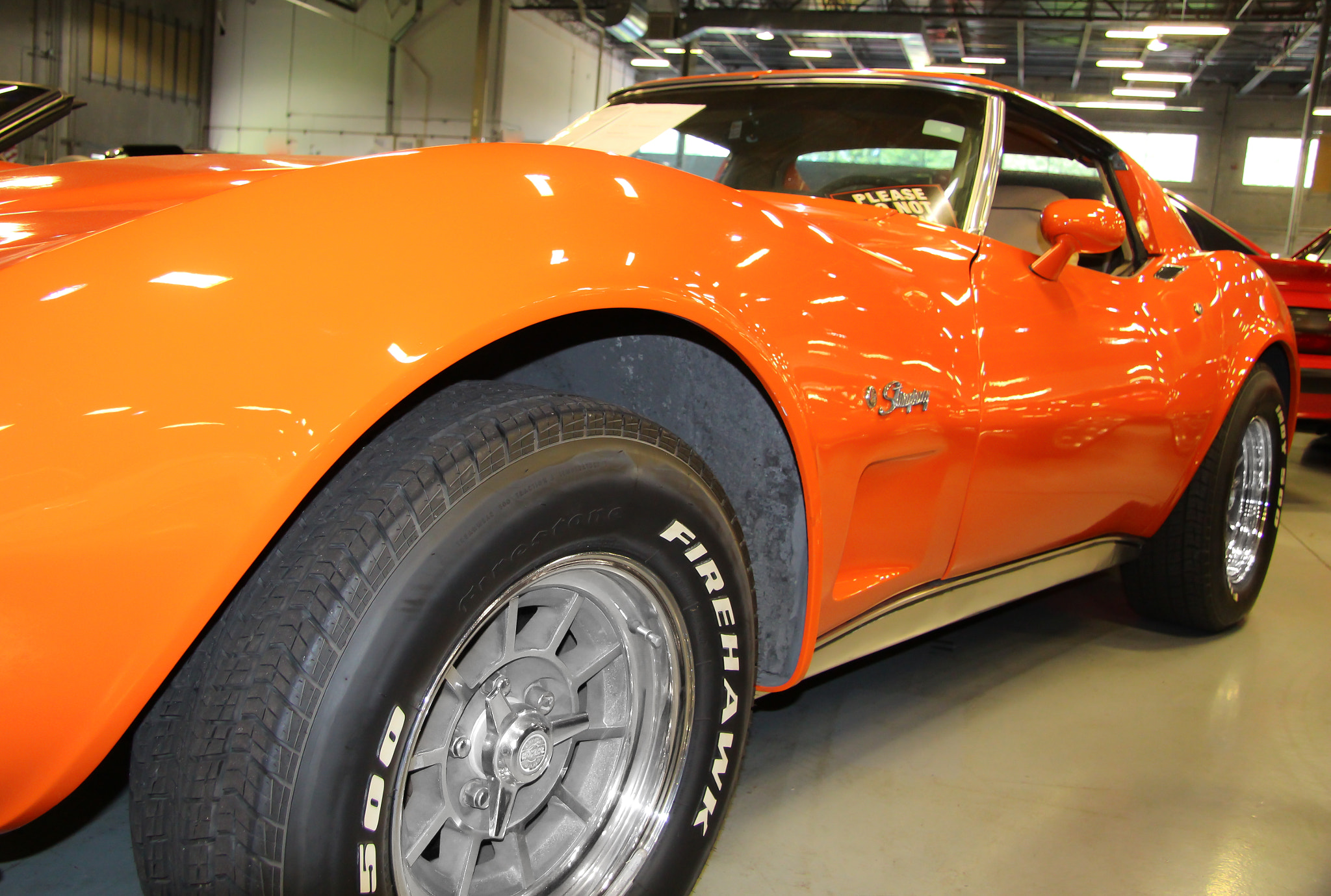 Canon EF-S 17-85mm F4-5.6 IS USM sample photo. Orange chevrolet corvette stingray side view photography