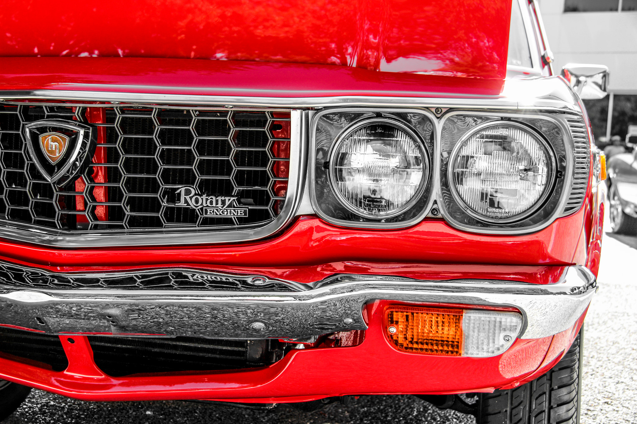 Canon EF-S 17-85mm F4-5.6 IS USM sample photo. Red mazda rxfront end photography