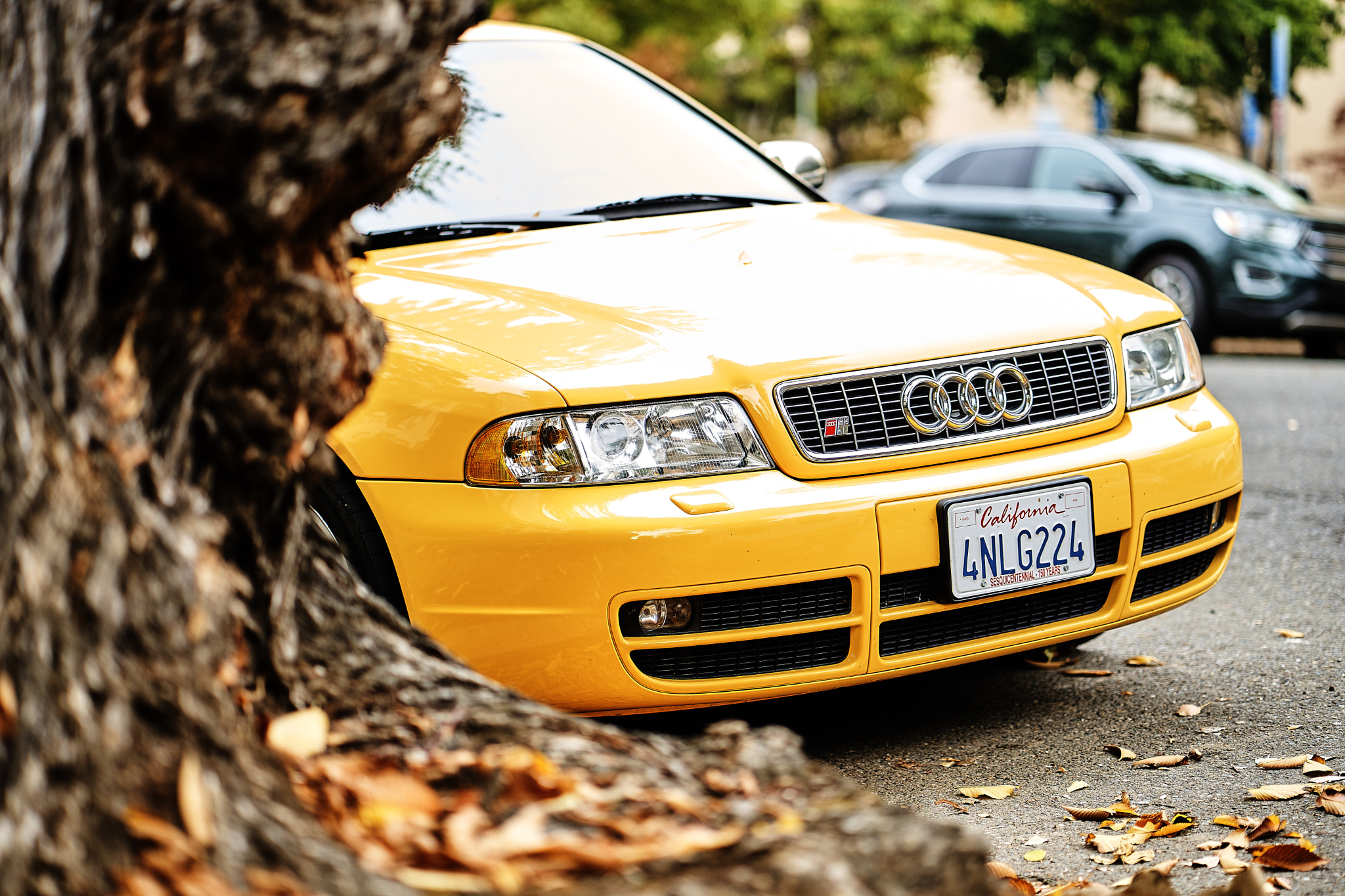 Sony a7 II sample photo. S4 audi yellow daily driver photography