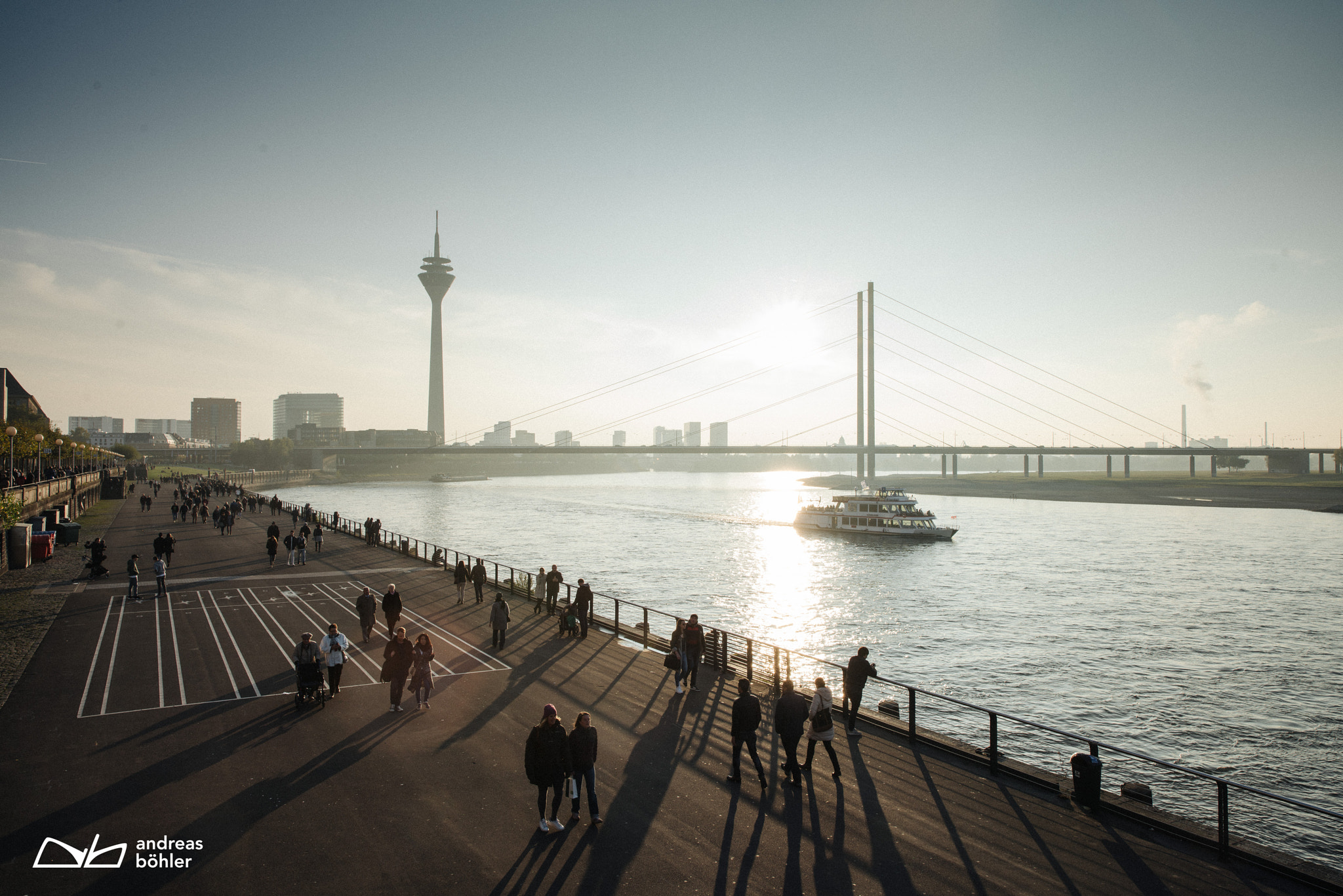 Canon EF 24-70mm F2.8L II USM sample photo. Düsseldorf rhein river with view on the tv tower photography