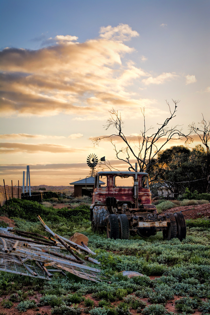 Nikon D5200 + Sigma 50mm F1.4 EX DG HSM sample photo. Coober pedy sunset photography