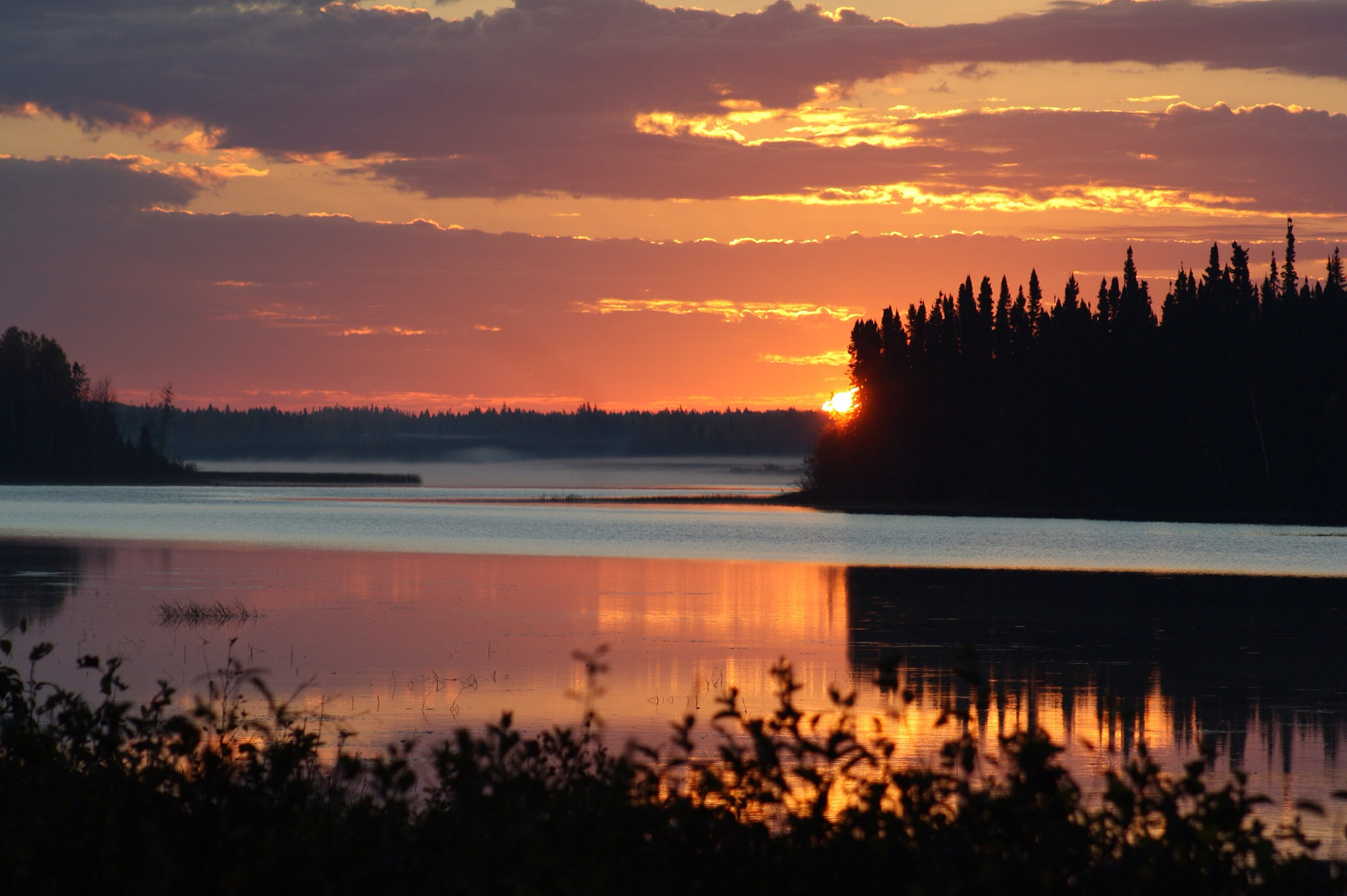Canon EF 75-300mm f/4-5.6 USM sample photo. Morning sunrise in northwestern ontario mycamp. photography
