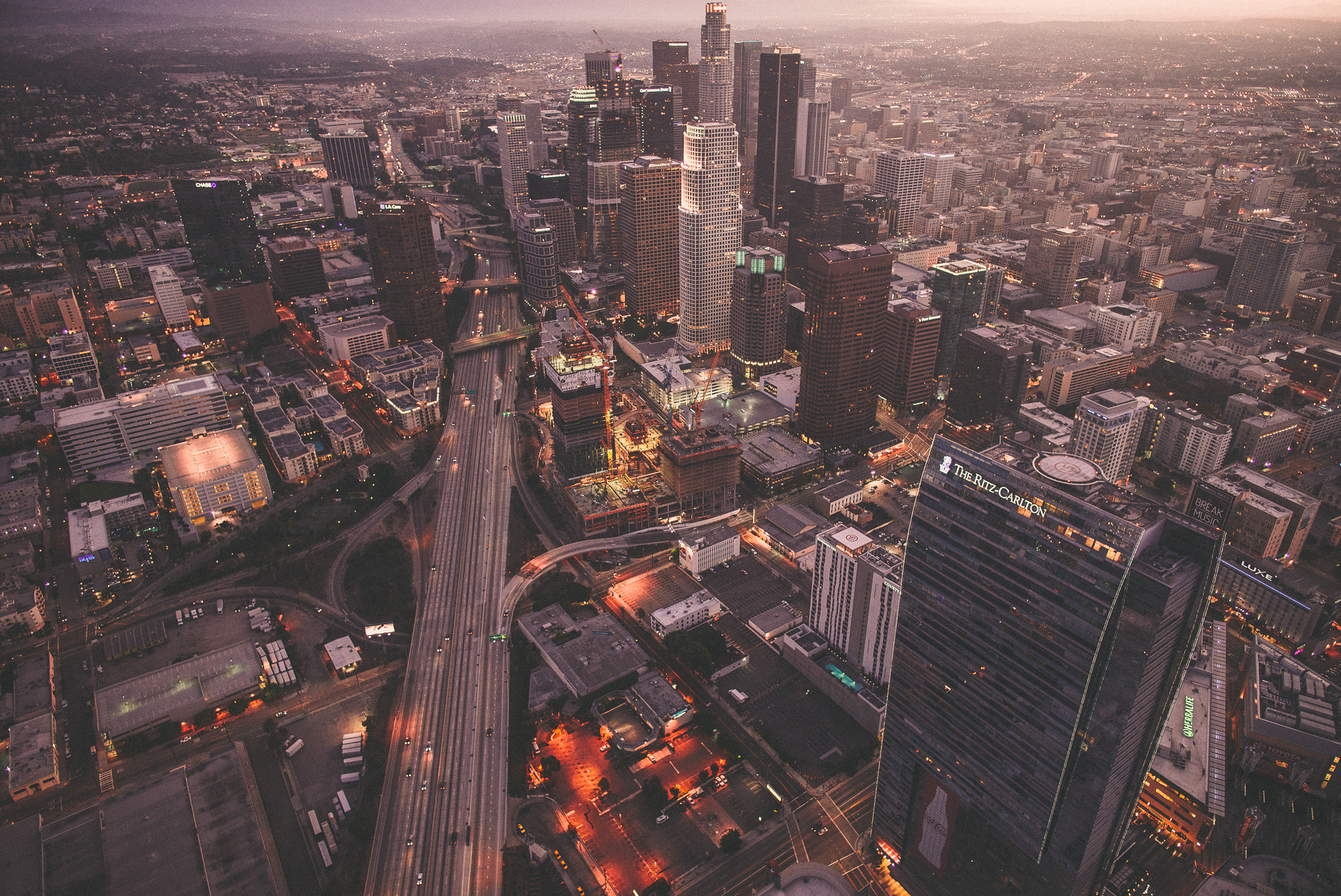 Leica Summilux-M 21mm F1.4 Asph sample photo. La from the sky photography
