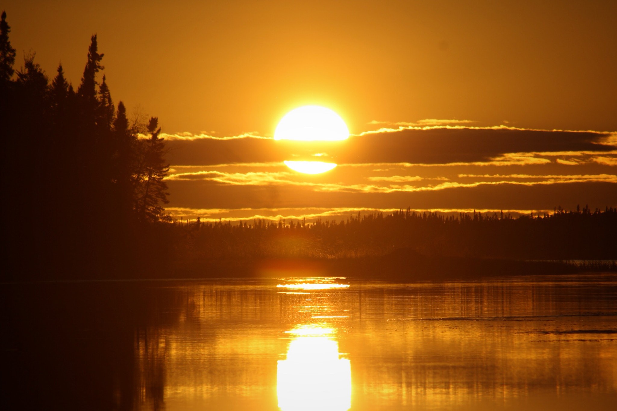 Canon EF 75-300mm f/4-5.6 USM sample photo. Sunset in northwestern ontario. very beautiful. photography