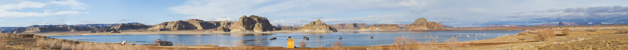 Nikon D2Xs + Nikon AF-S Nikkor 24-70mm F2.8G ED sample photo. Panorama lake powell photography