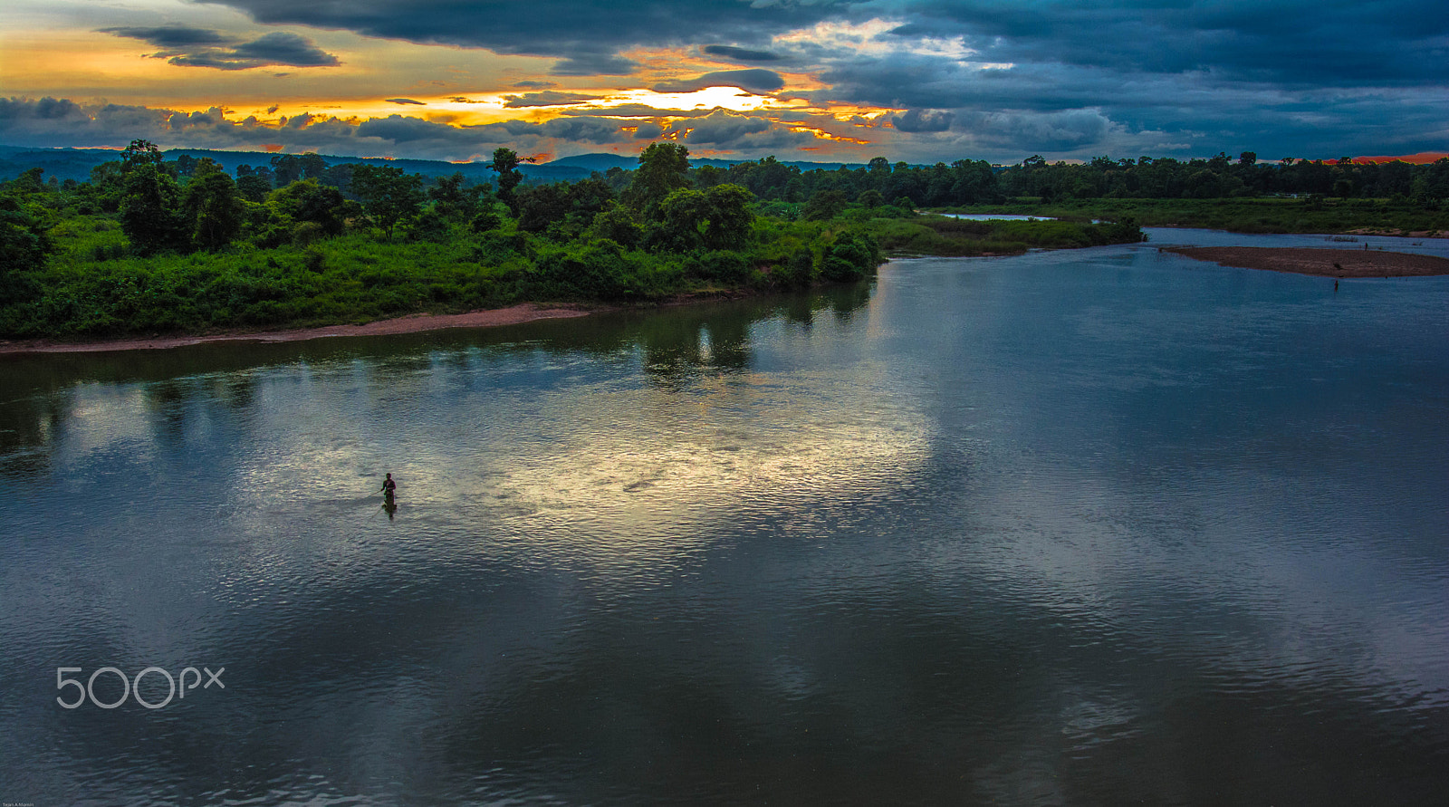 Nikon D7100 + Nikon AF-S Nikkor 20mm F1.8G ED sample photo. The lone fisherman during sunset at simsang photography