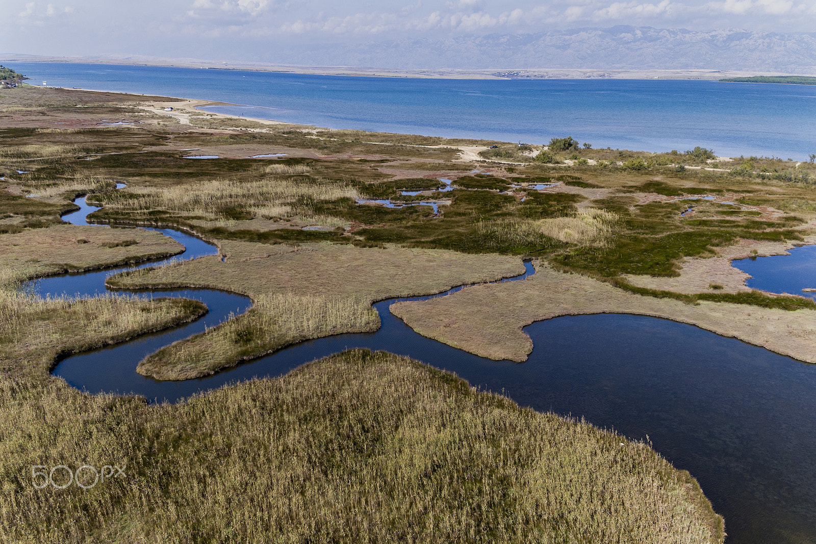 DJI FC550RAW sample photo. Coastal salty wetland photography