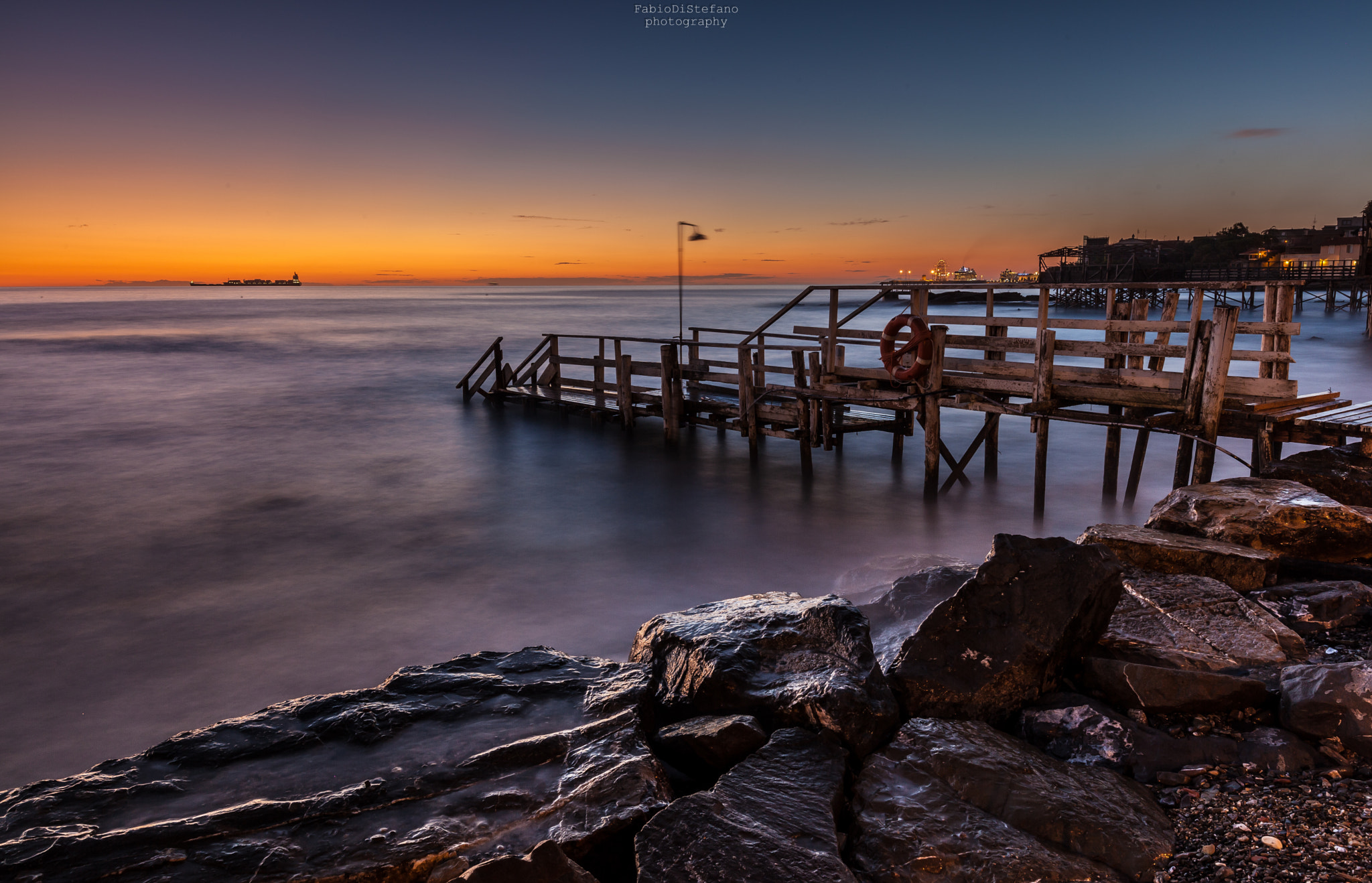 Sigma 24mm F1.4 DG HSM Art sample photo. Pontile al crepuscolo photography