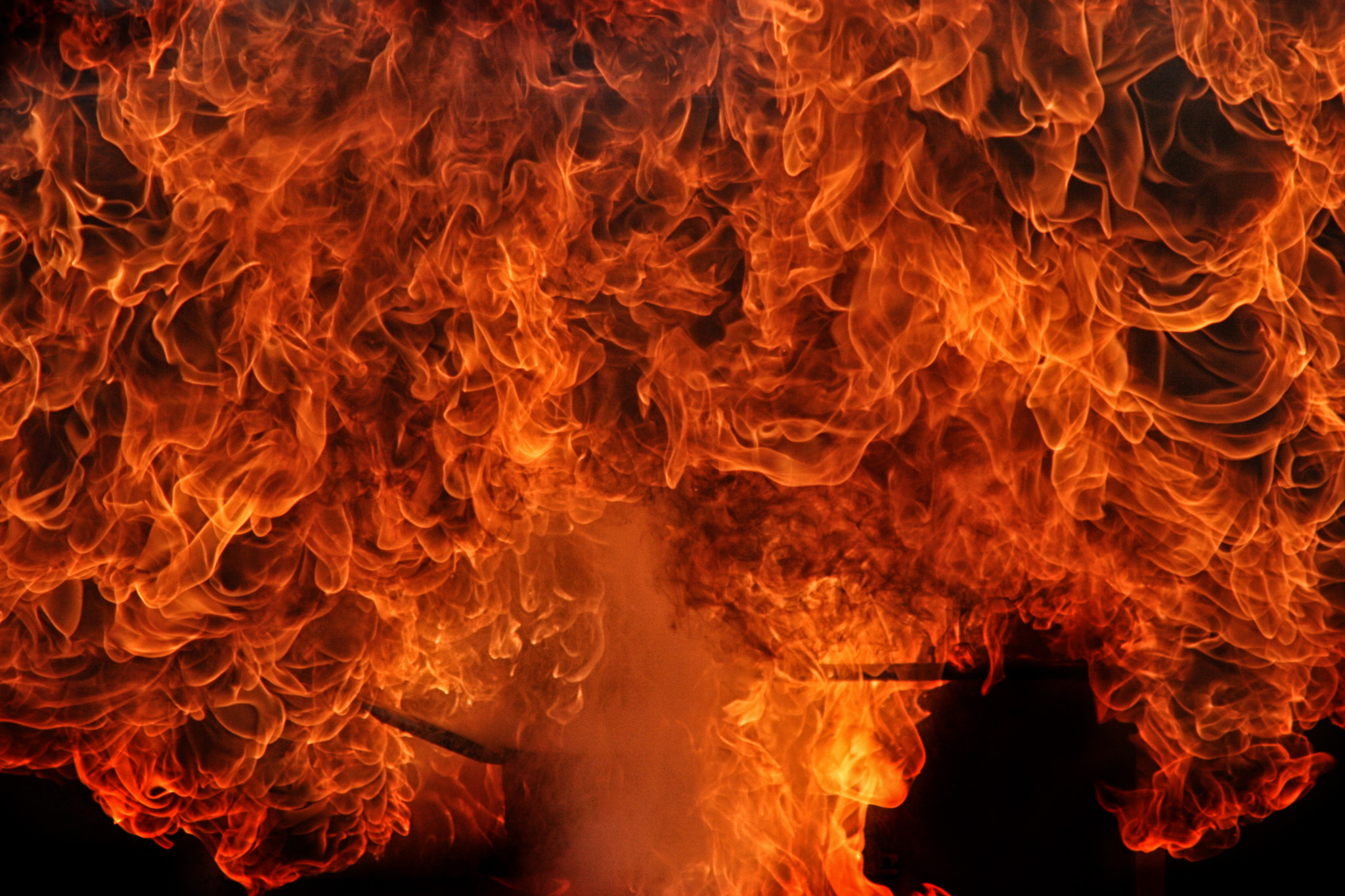 Canon EF 90-300mm F4.5-5.6 sample photo. Fire photography