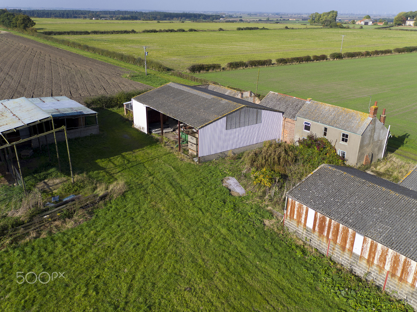 DJI FC550 sample photo. Abandoned farm photography