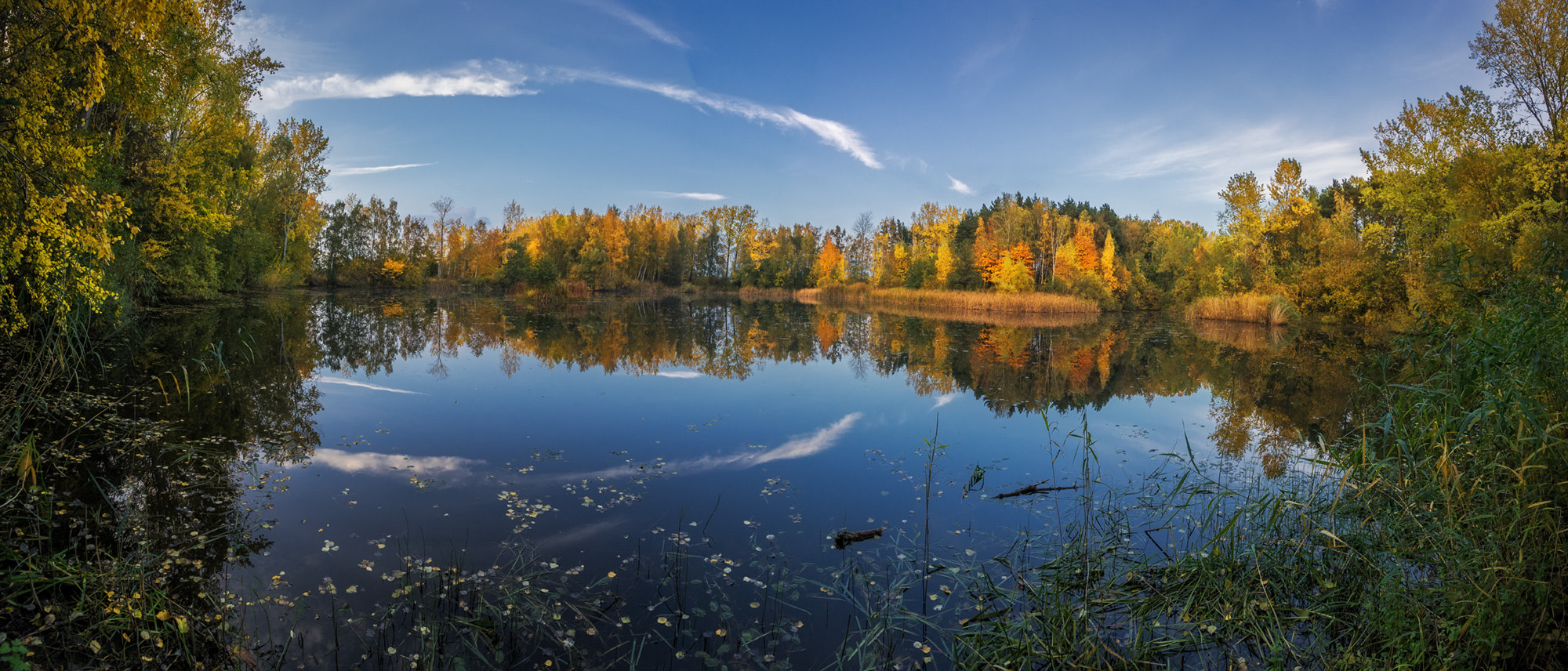 Sony a7 II + Canon EF-S 15-85mm F3.5-5.6 IS USM sample photo. Autumn lake  photography